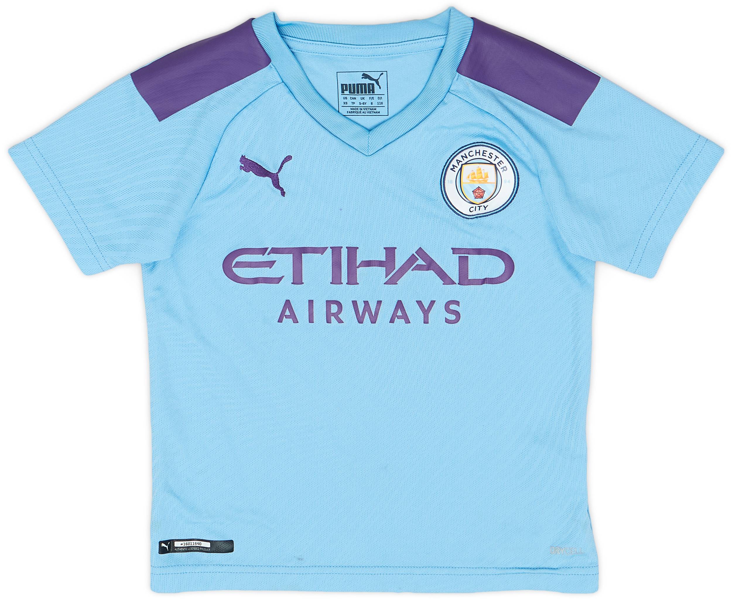 2019-20 Manchester City Home Shirt - 8/10 - (XS.Boys)