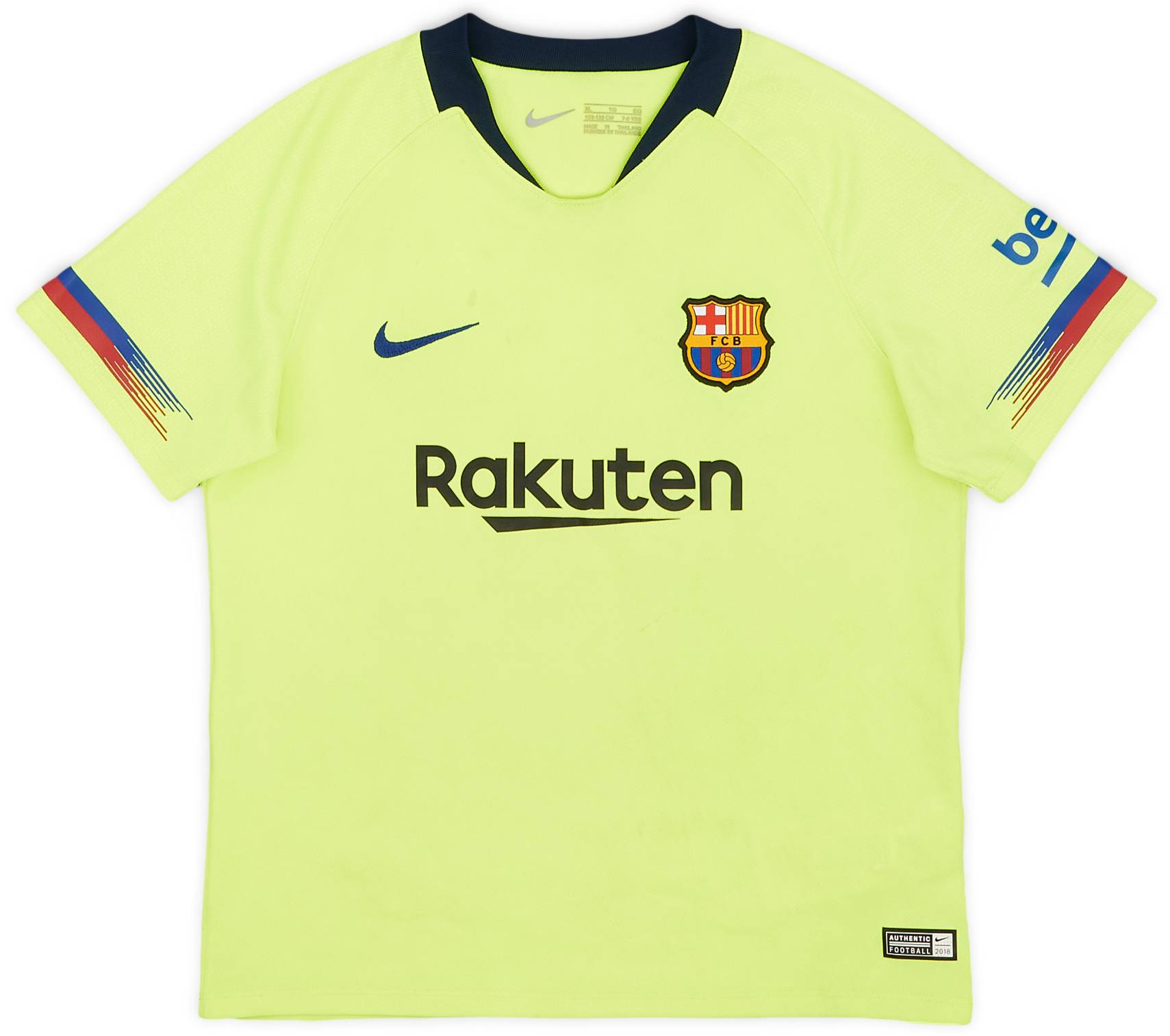 2018-19 Barcelona Away Shirt - 7/10 - (7-8 Years)