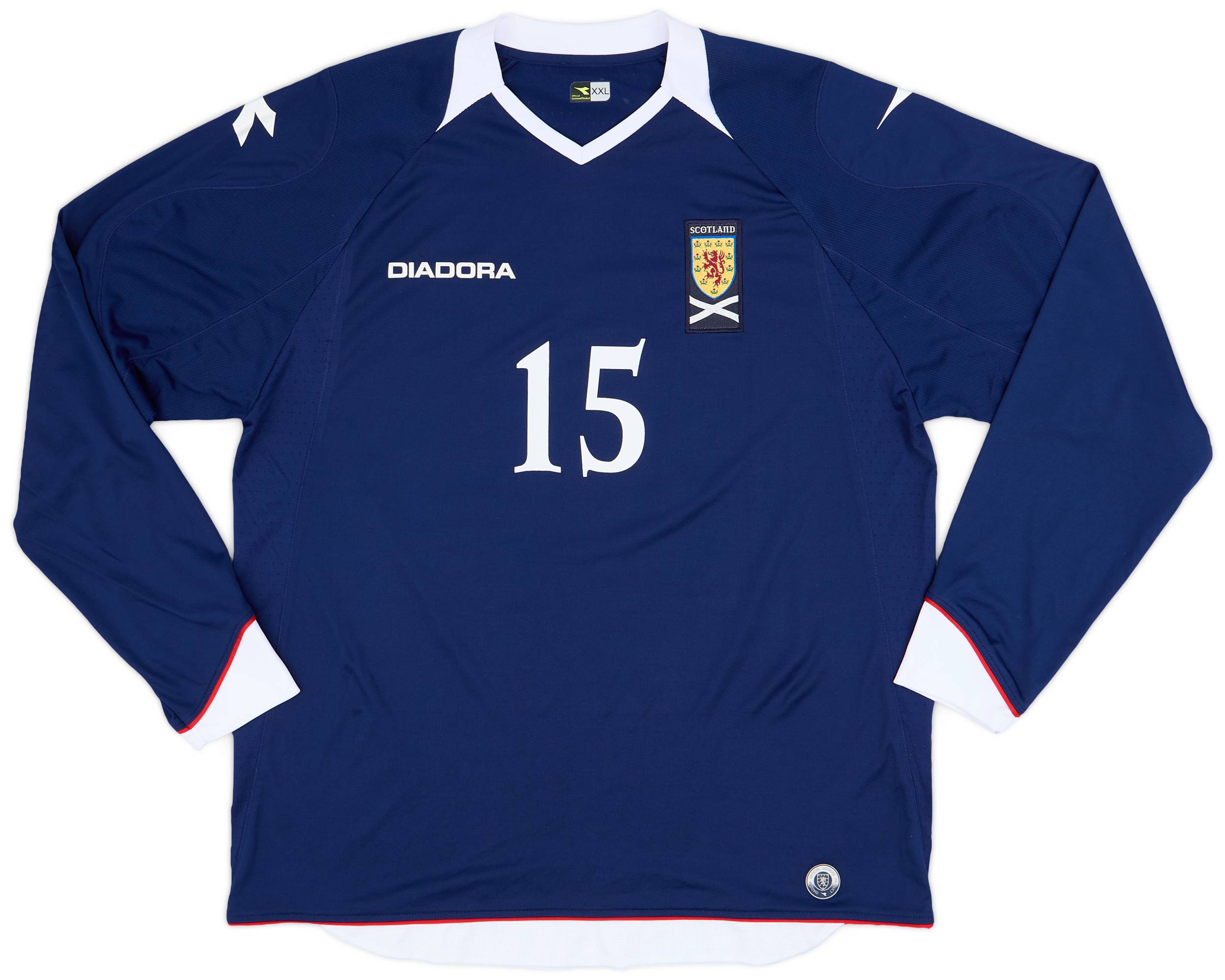 2008-09 Scotland Home L/S Shirt #15 - 9/10 - (XXL)