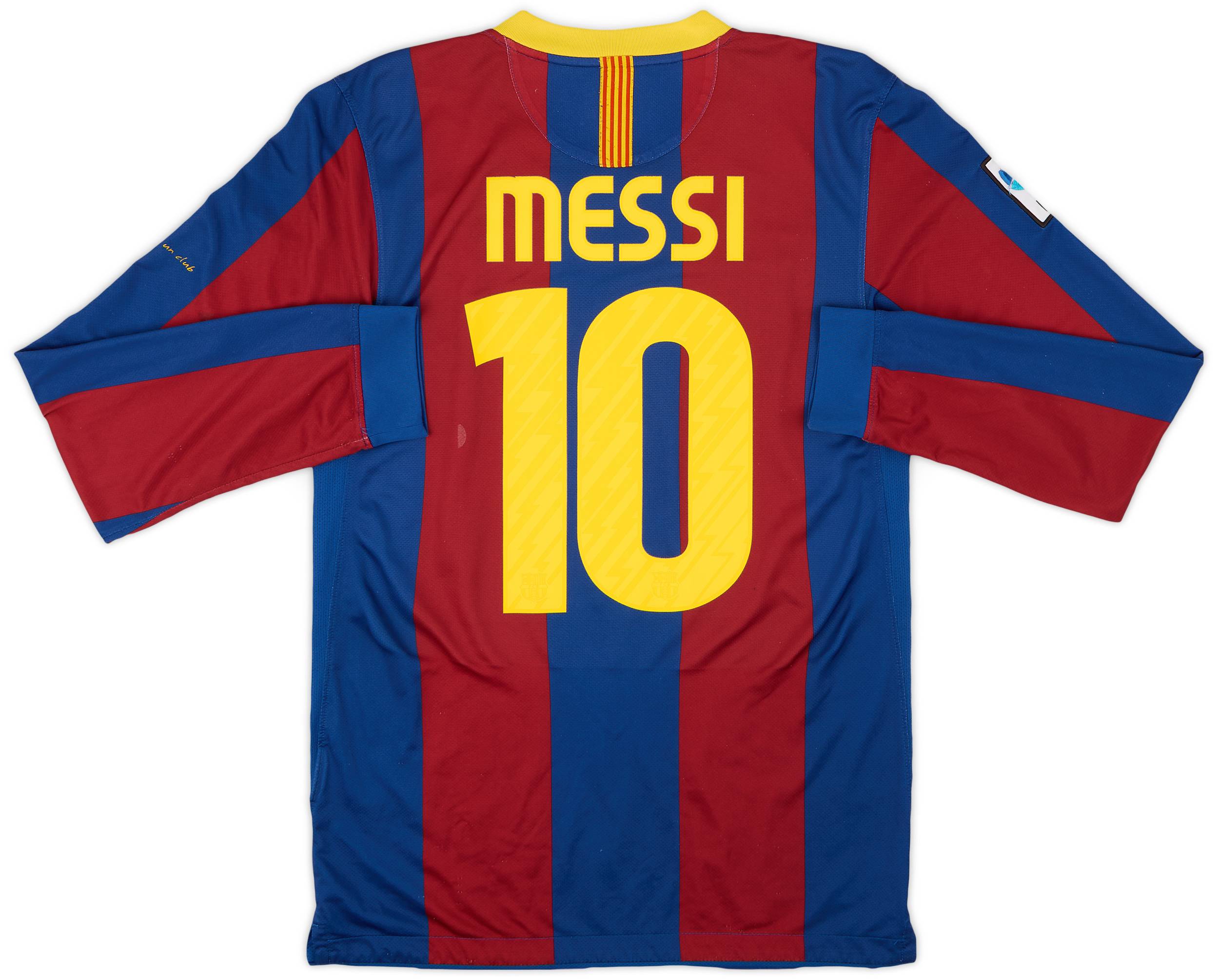 2010-11 Barcelona Home L/S Shirt Messi #10 - 5/10 - (S)