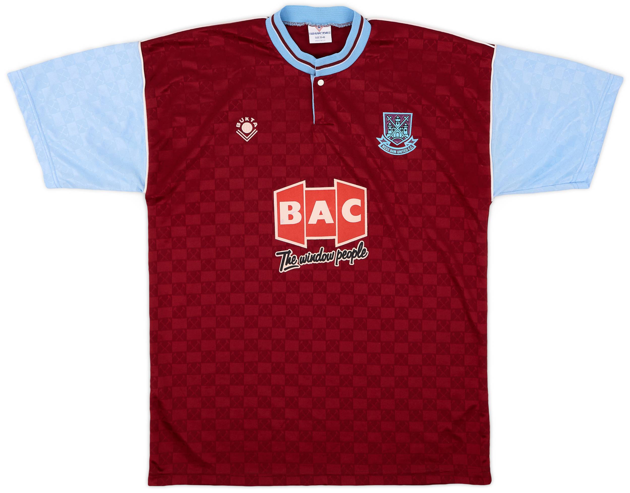 1990-91 West Ham Home Shirt - 9/10 - (M)