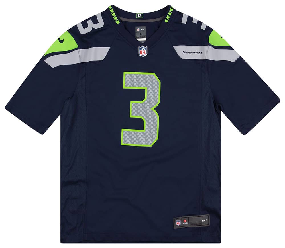 2012 18 Seattle Seahawks Wilson 3 Nike Game Jersey Home Y