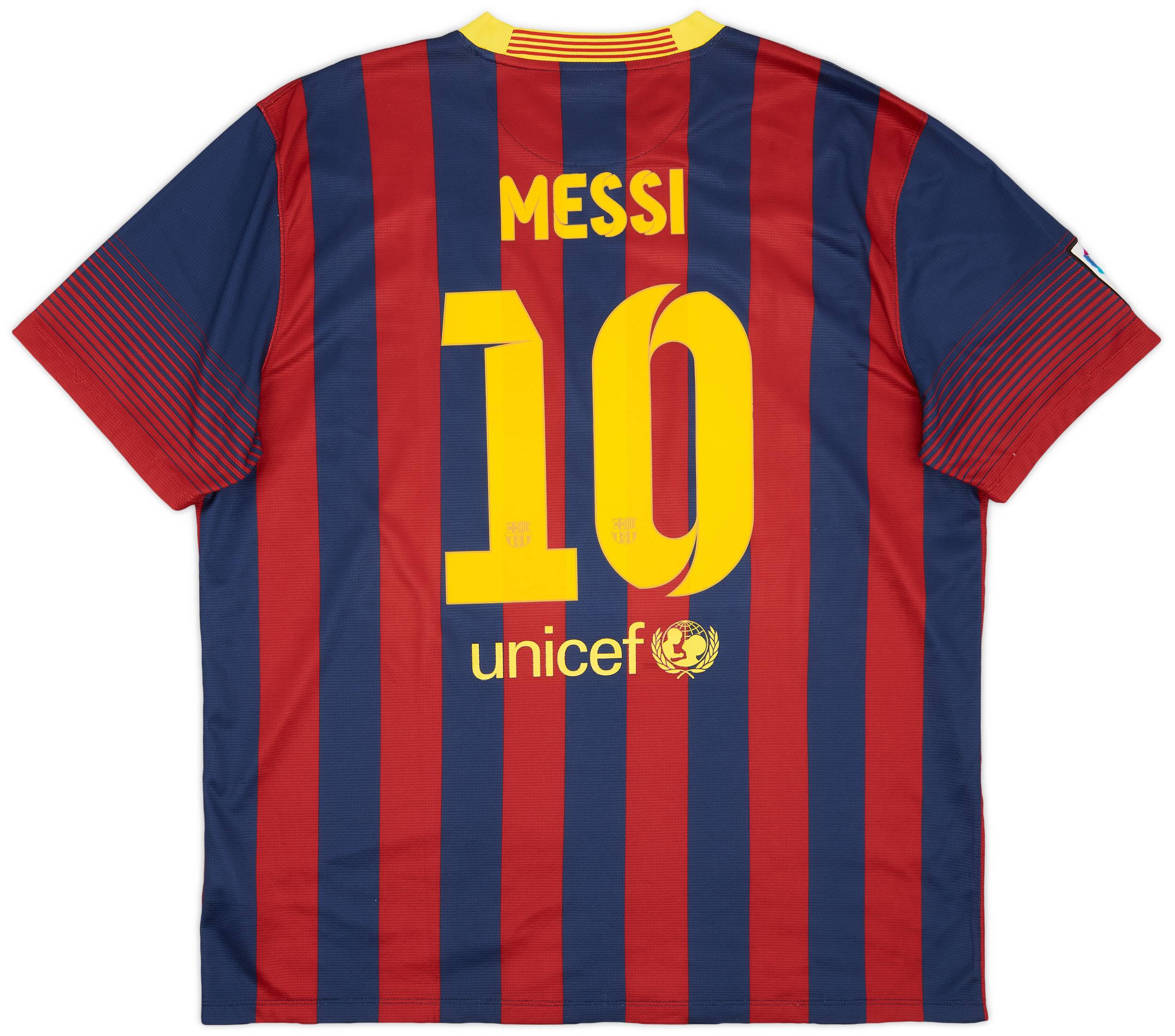 2013-14 Barcelona Home Shirt Messi #10 - 9/10 - (XXL)