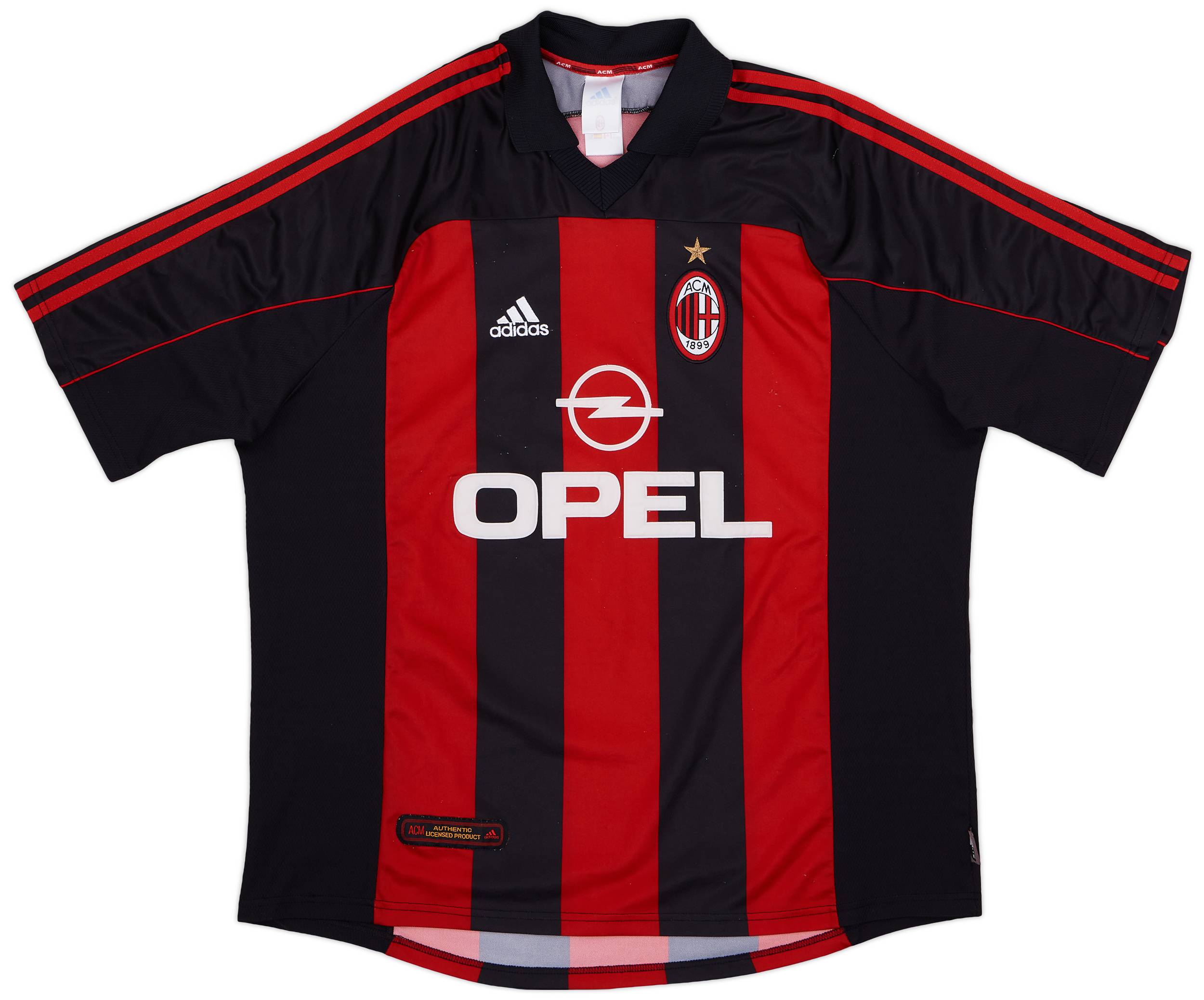 2000-02 AC Milan Home Shirt Maldini #3 - 9/10 - (M)