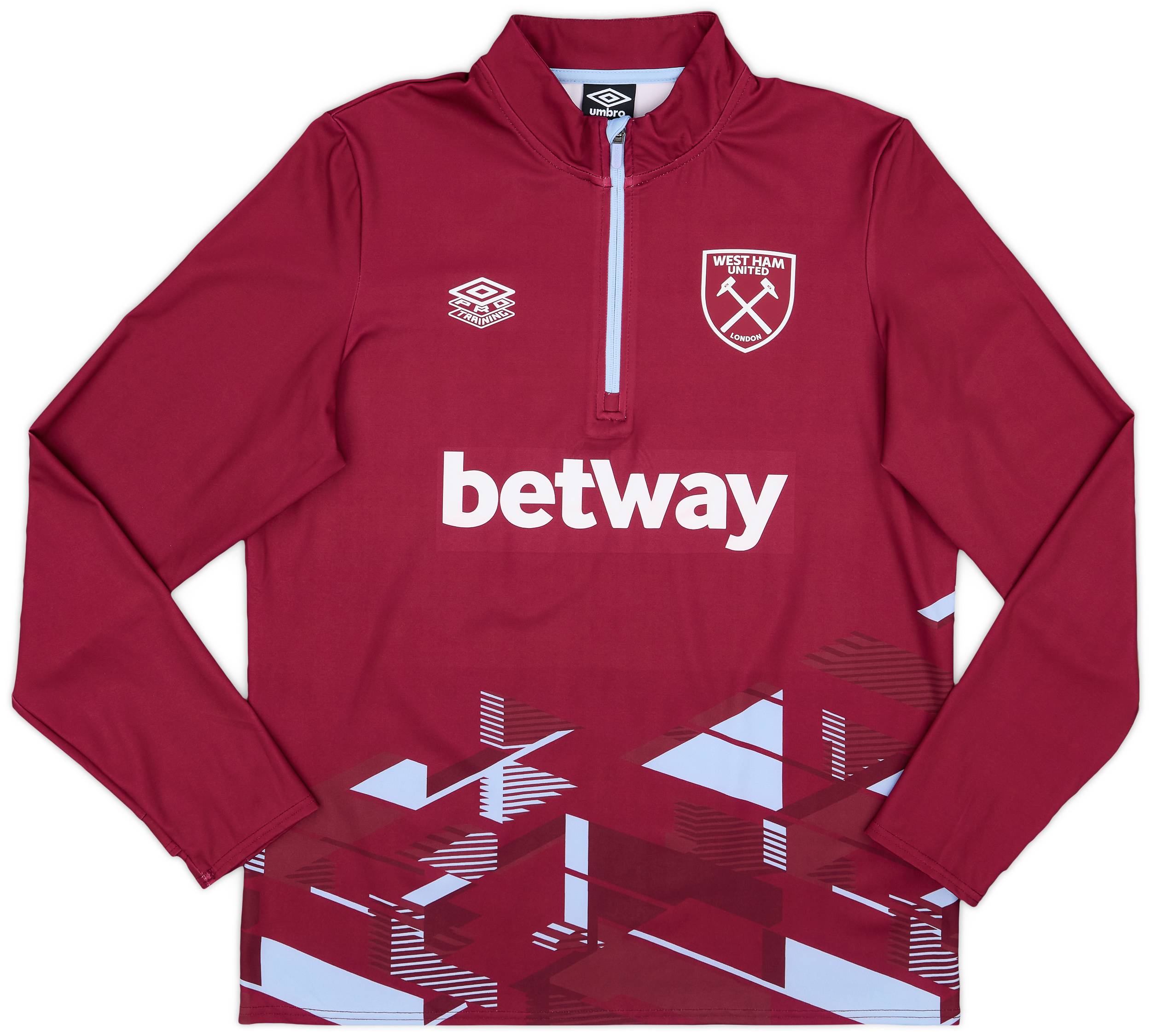 2023-24 West Ham Umbro 1/4 Zip Training Top - 9/10