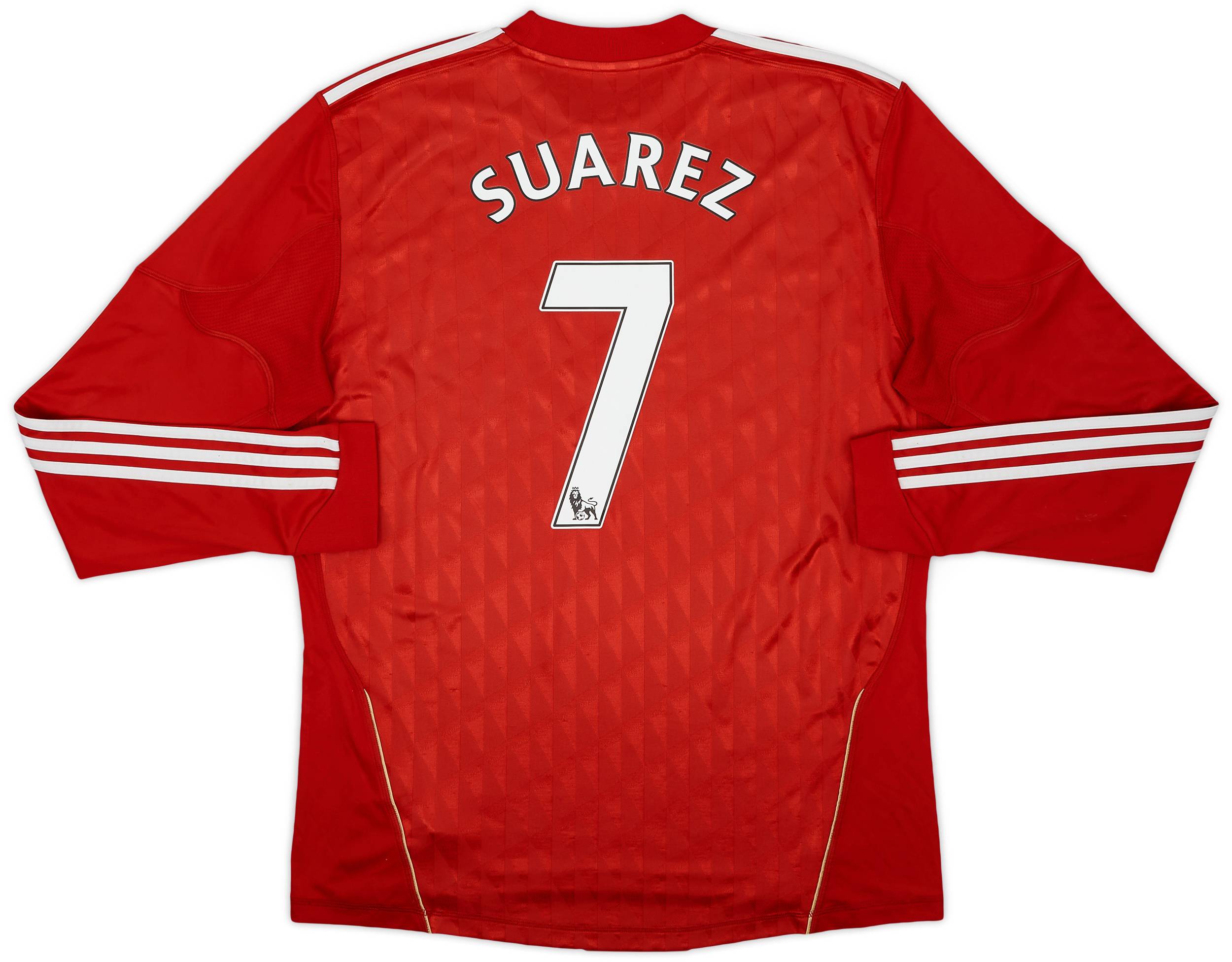 2010-12 Liverpool Home L/S Shirt Suarez #7 - 7/10 - (L)