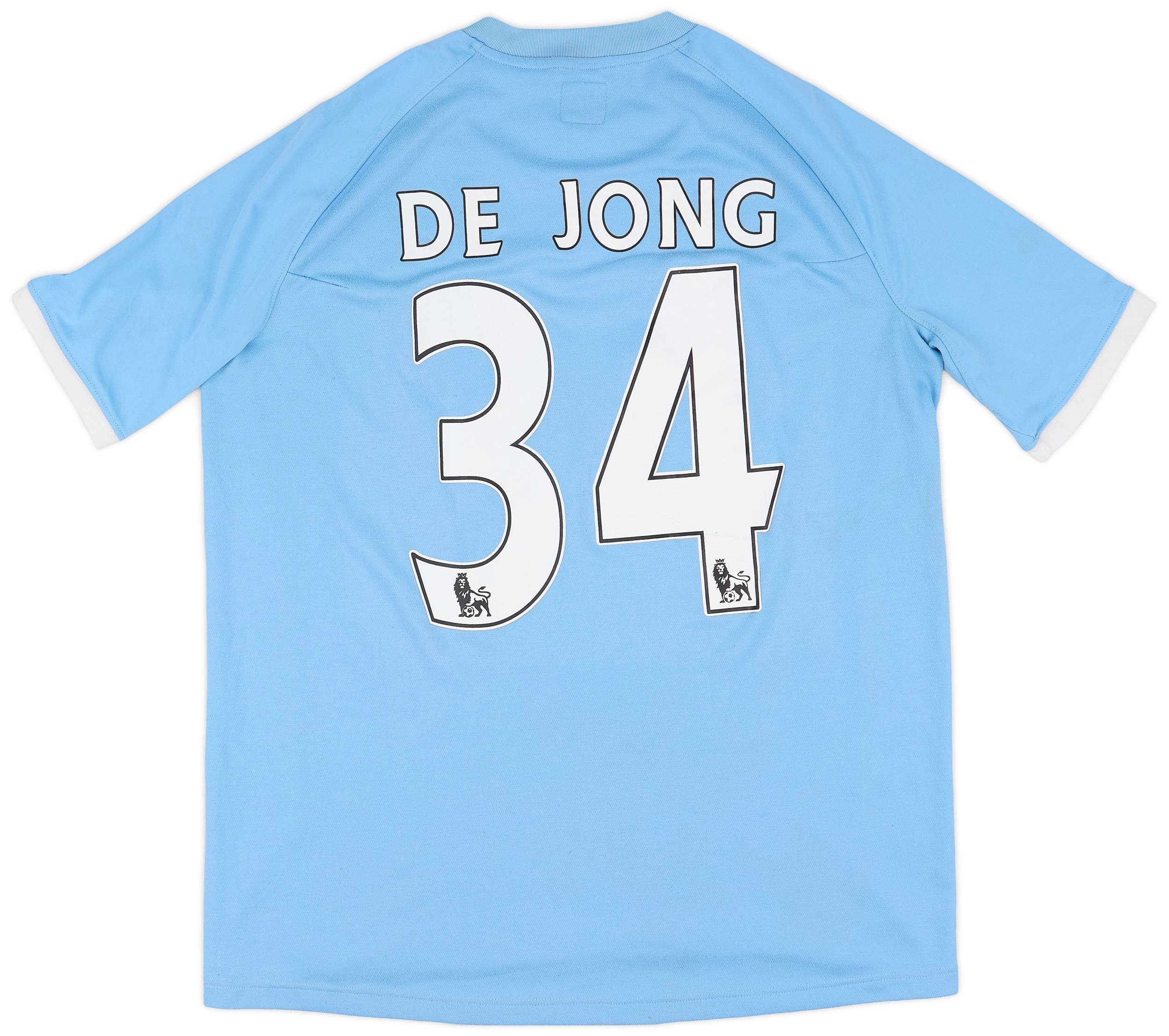 2010-11 Manchester City Home Shirt De Jong #34 - 6/10 - (L)