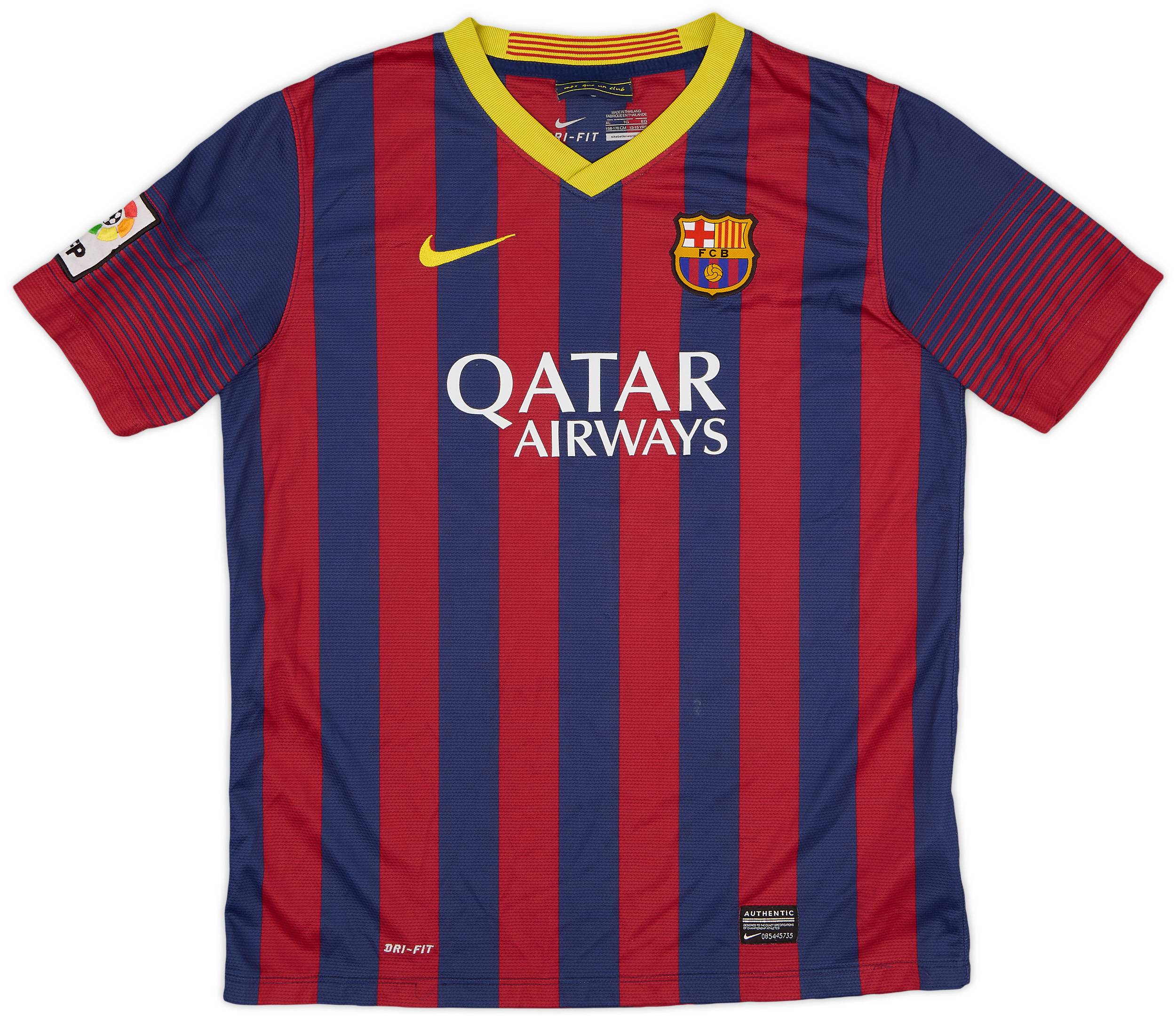 2013-14 Barcelona Home Shirt - 7/10 - (XL.Boys)