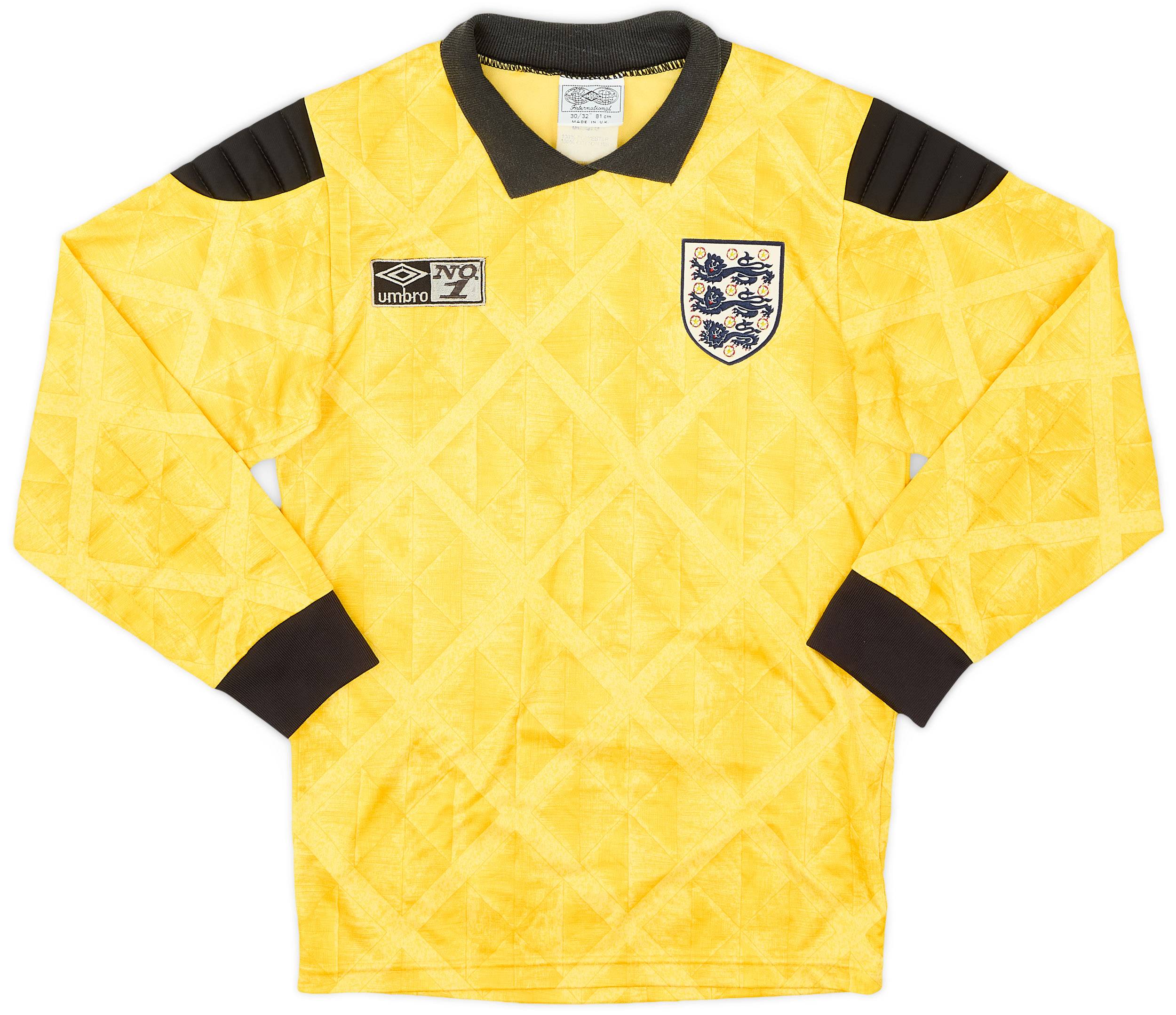 1990-92 England GK Shirt #1 (Shilton) - 7/10 - (L.Boys)