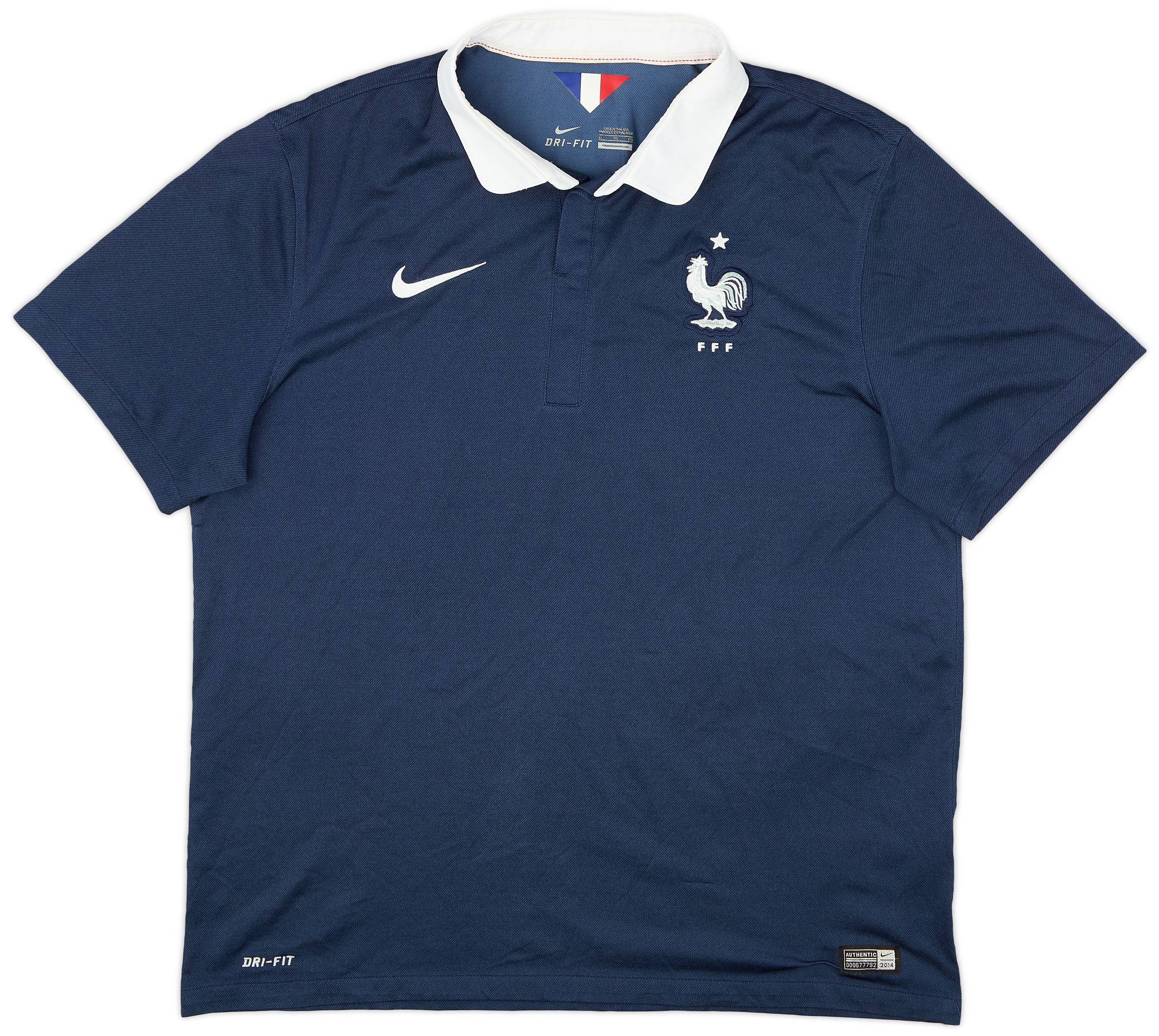 2014-15 France Home Shirt - 8/10 - (XL)
