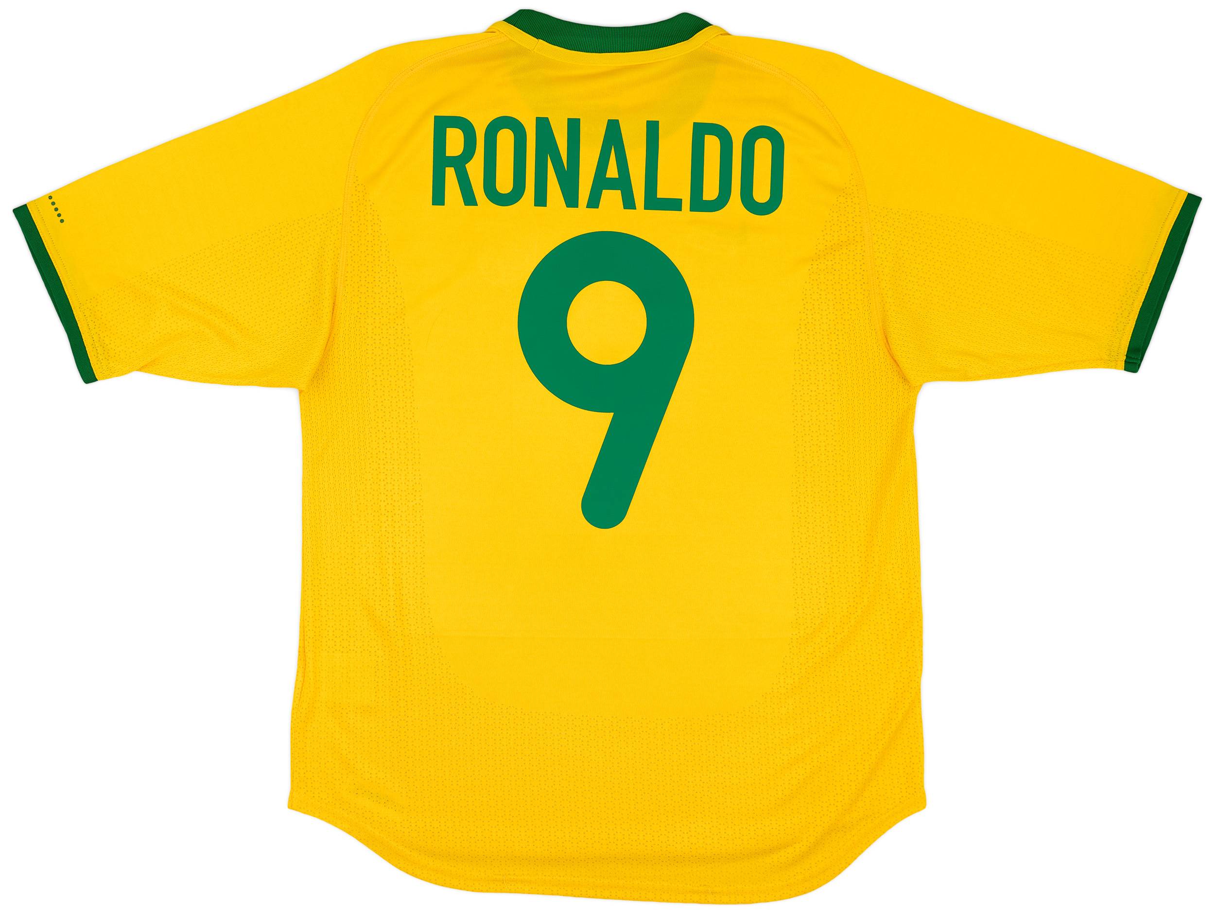 2000-02 Brazil Home Shirt Ronaldo #9 - 7/10 - (S)