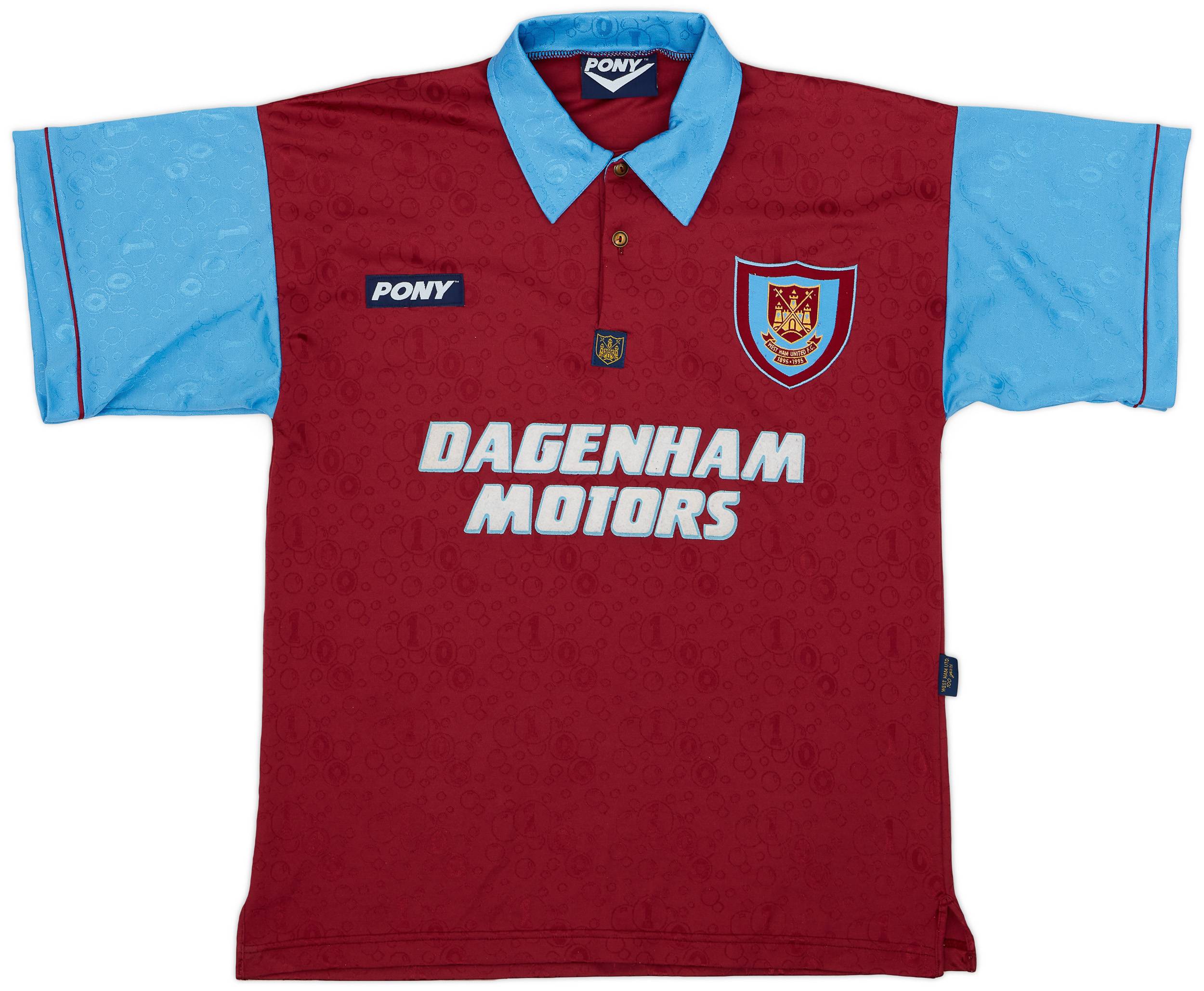 1995-97 West Ham Centenary Home Shirt Ferdinand #27 - 8/10 - (M)
