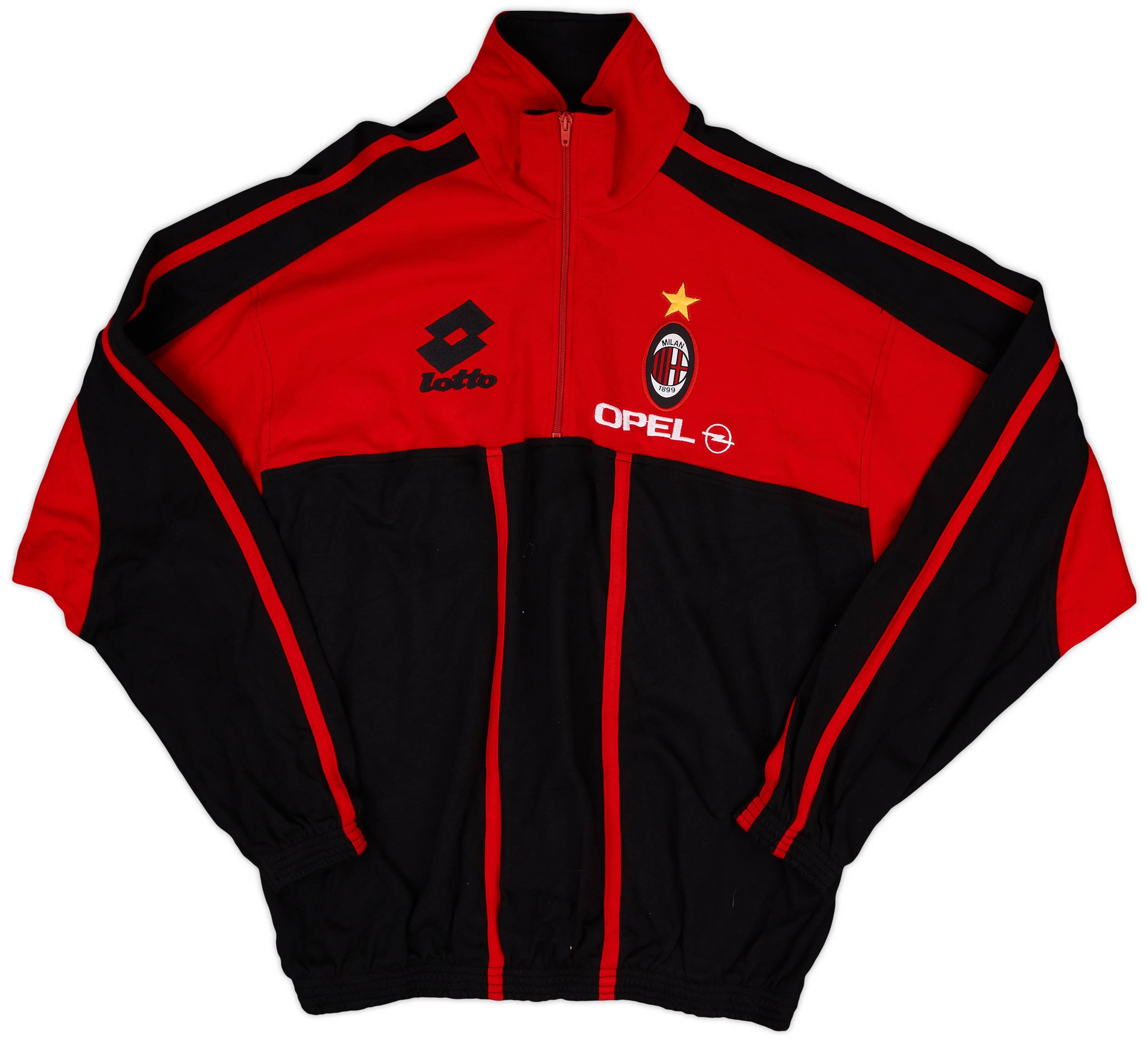 1995-96 AC Milan Lotto 1/4 Zip Sweat Top - 10/10 - (XXL)