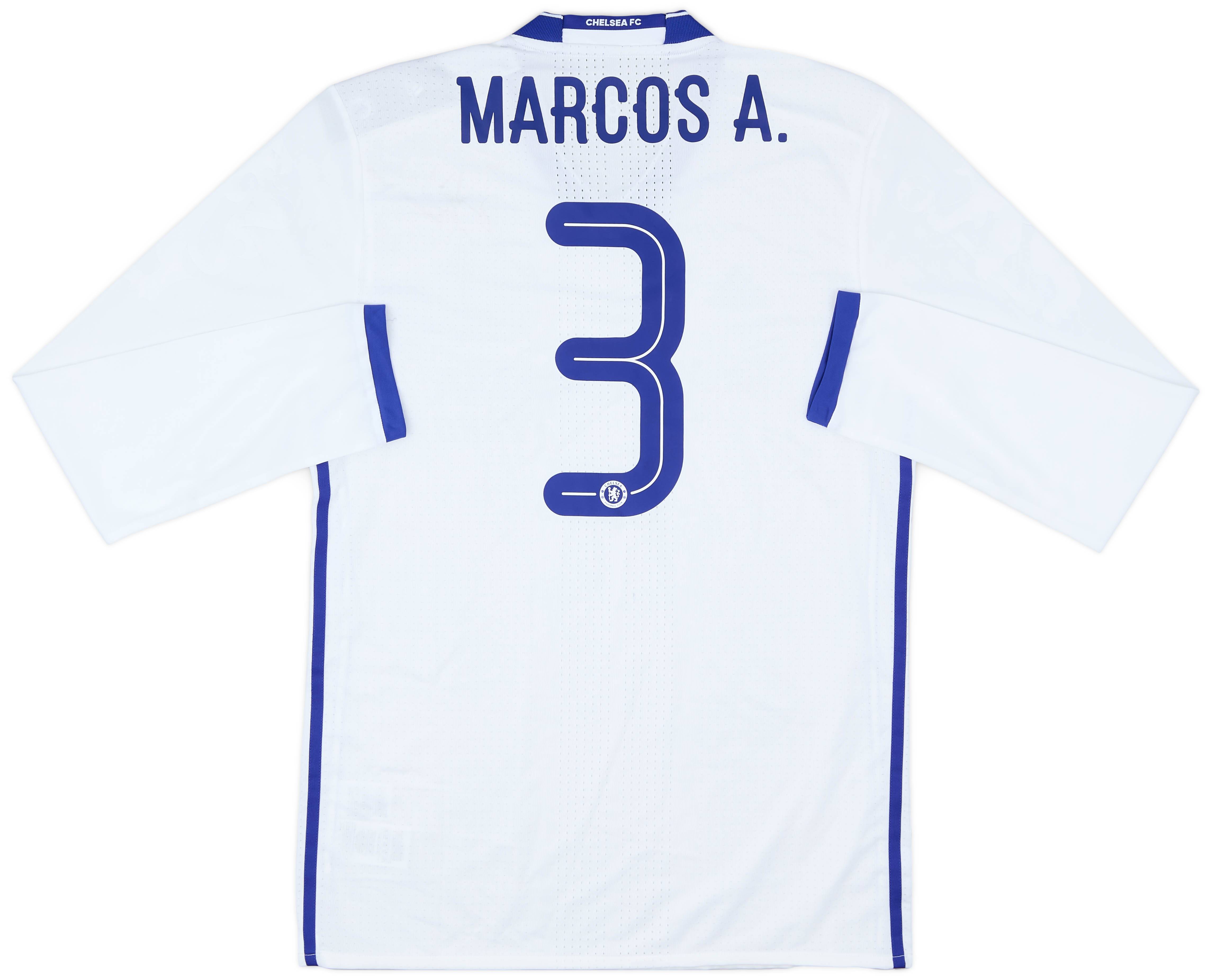 2016-17 Chelsea Player Issue Third L/S Shirt Marcos A #3 (L)