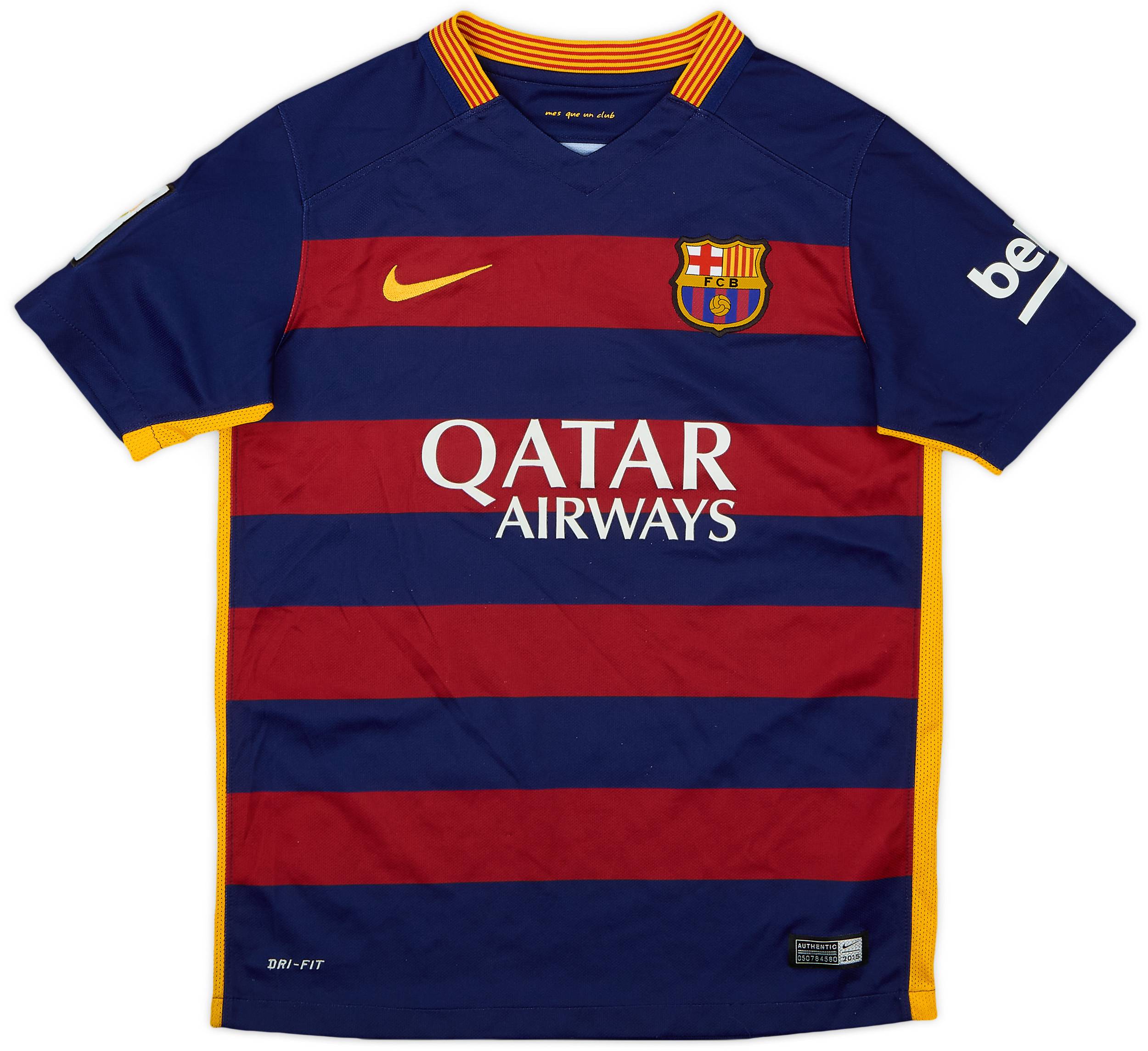 2015-16 Barcelona Home Shirt - 8/10 - (M.Boys)