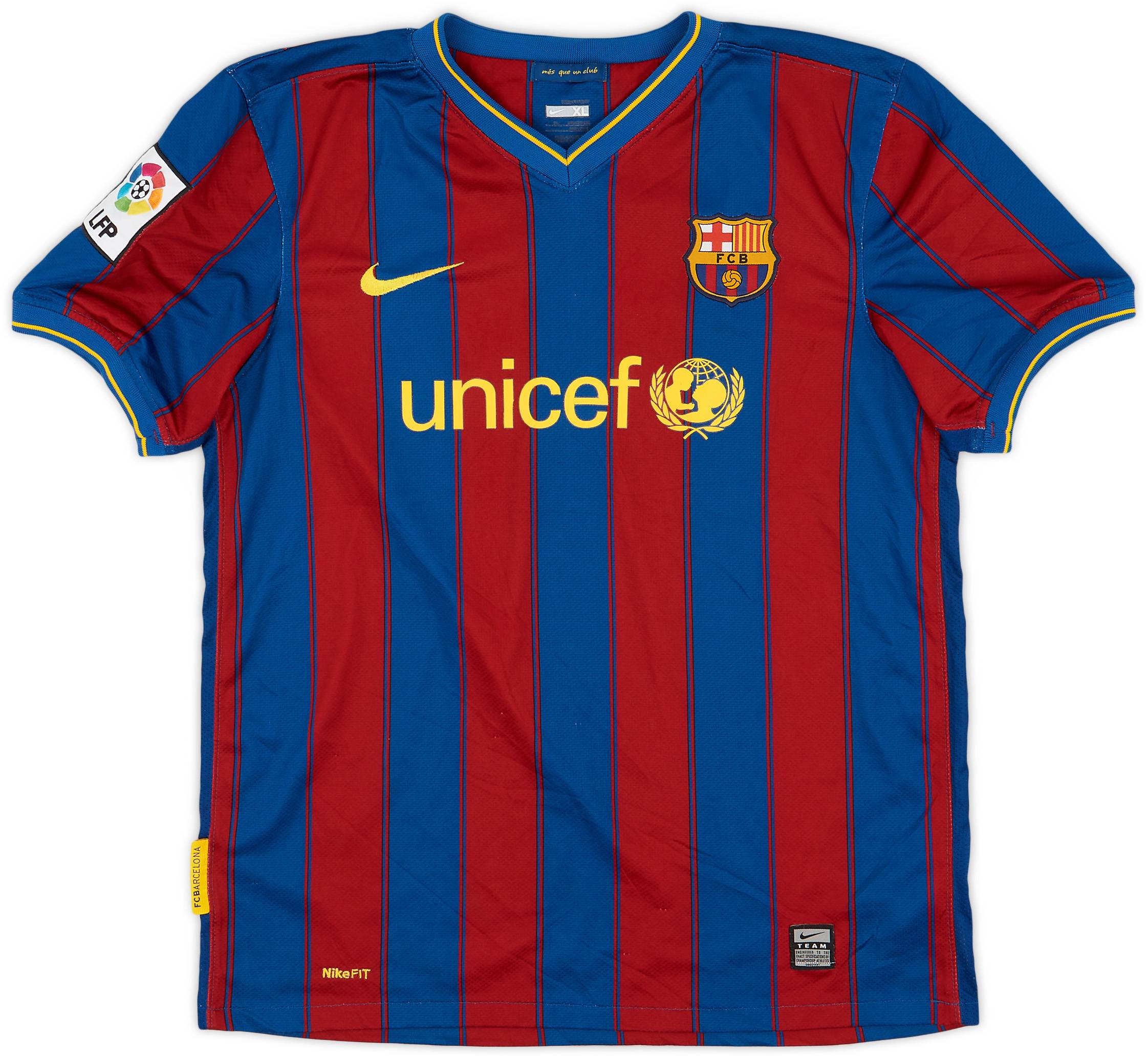 2009-10 Barcelona Home Shirt - 8/10 - (XL.Boys)