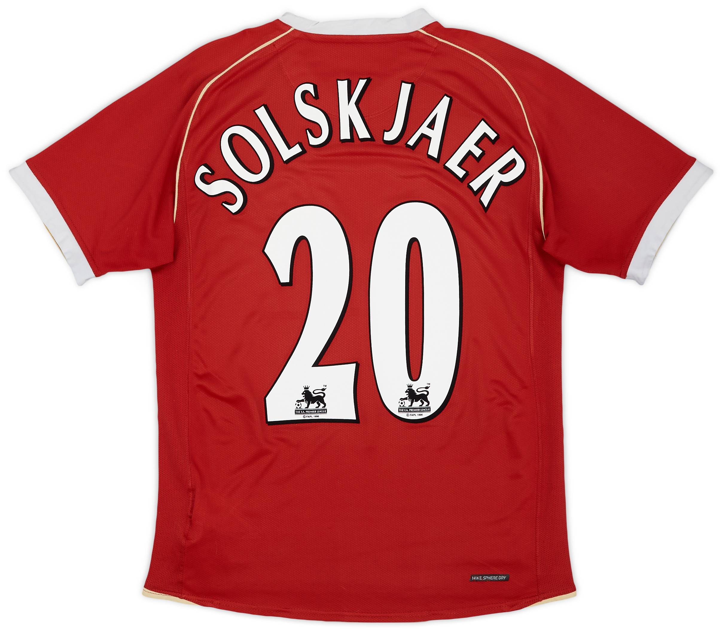 2006-07 Manchester United Home Shirt Solskjaer #20 - 6/10 - (S)