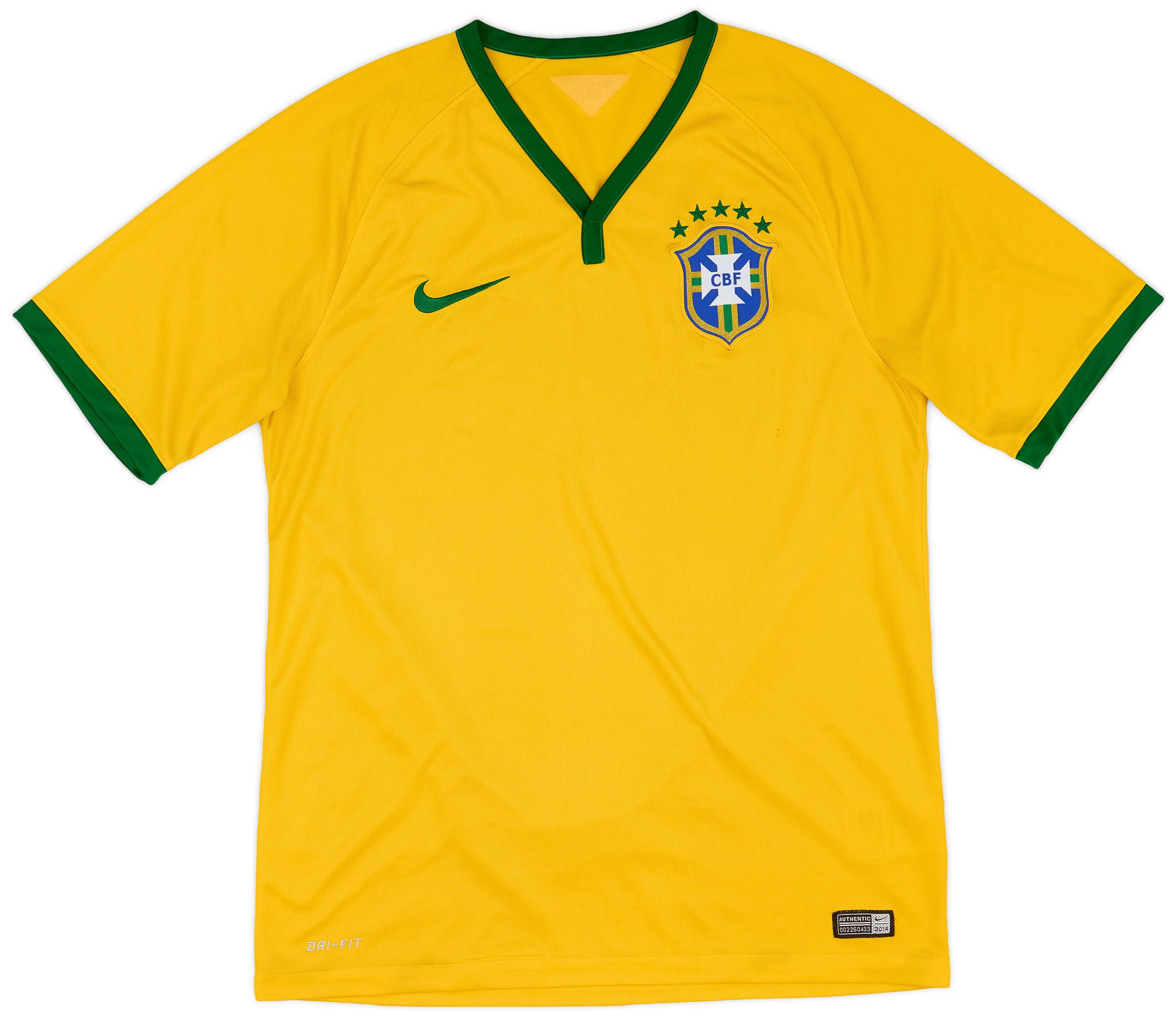 2014-15 Brazil Home Shirt - 7/10 - (M)