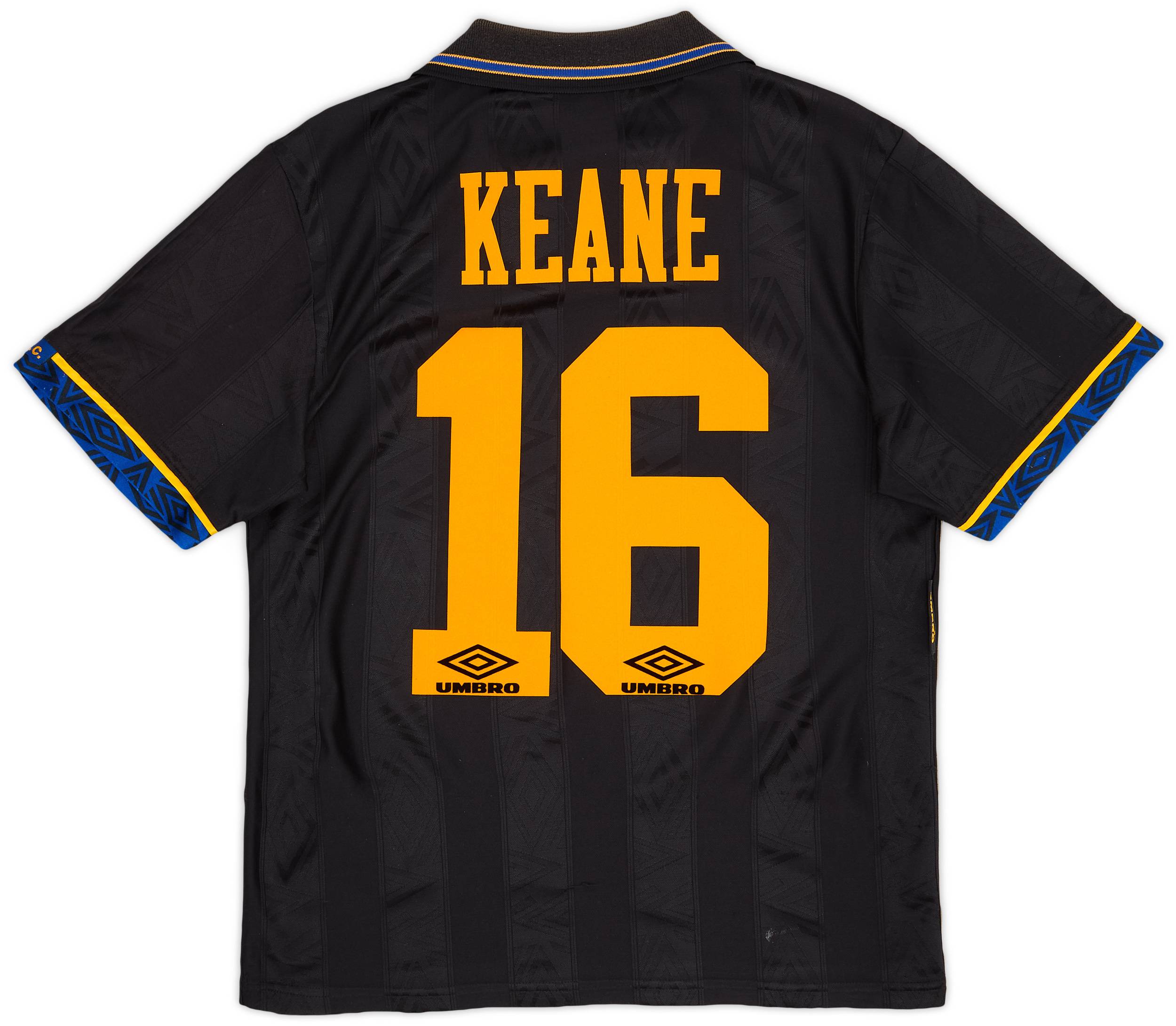 1993-95 Manchester United Away Shirt Keane #16 - 7/10 - (S)