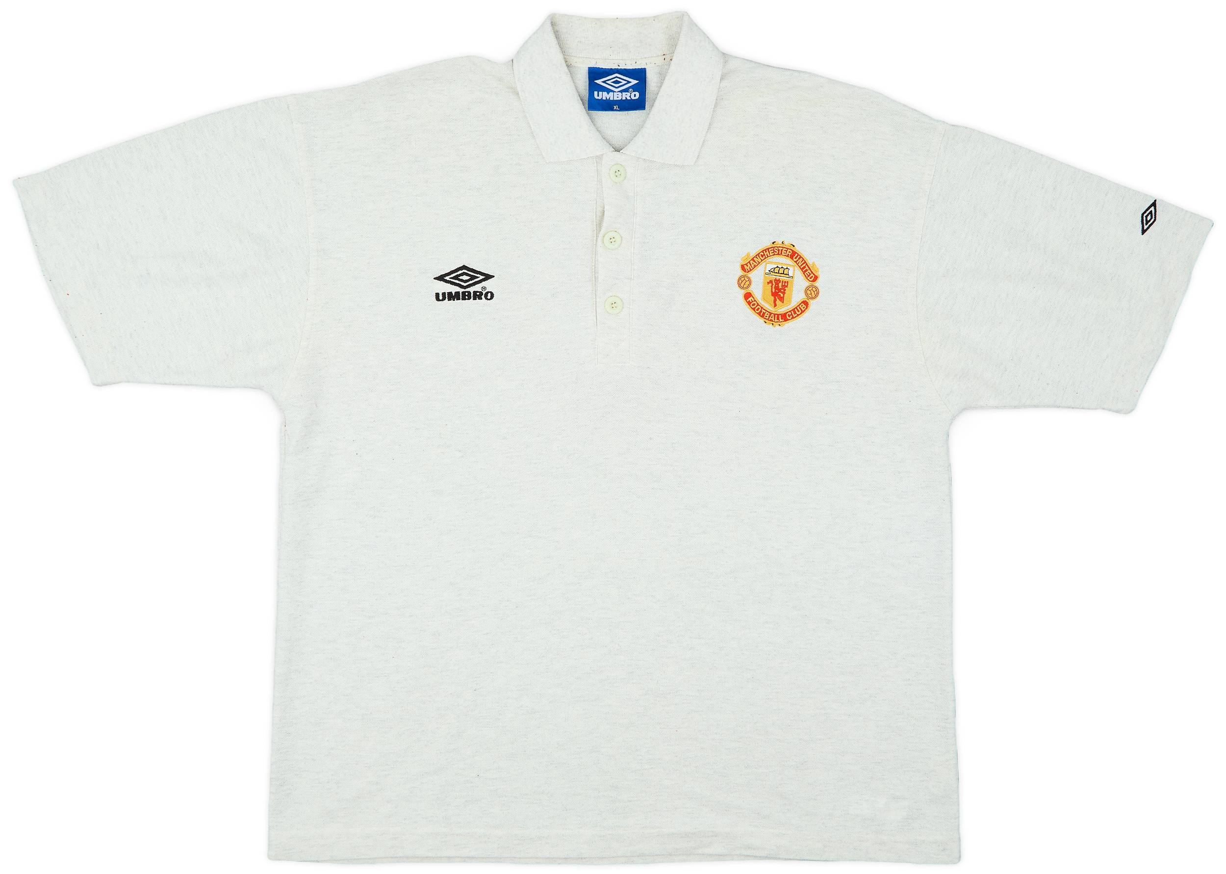 1998-99 Manchester United Umbro Polo Shirt - 9/10 - (XL)