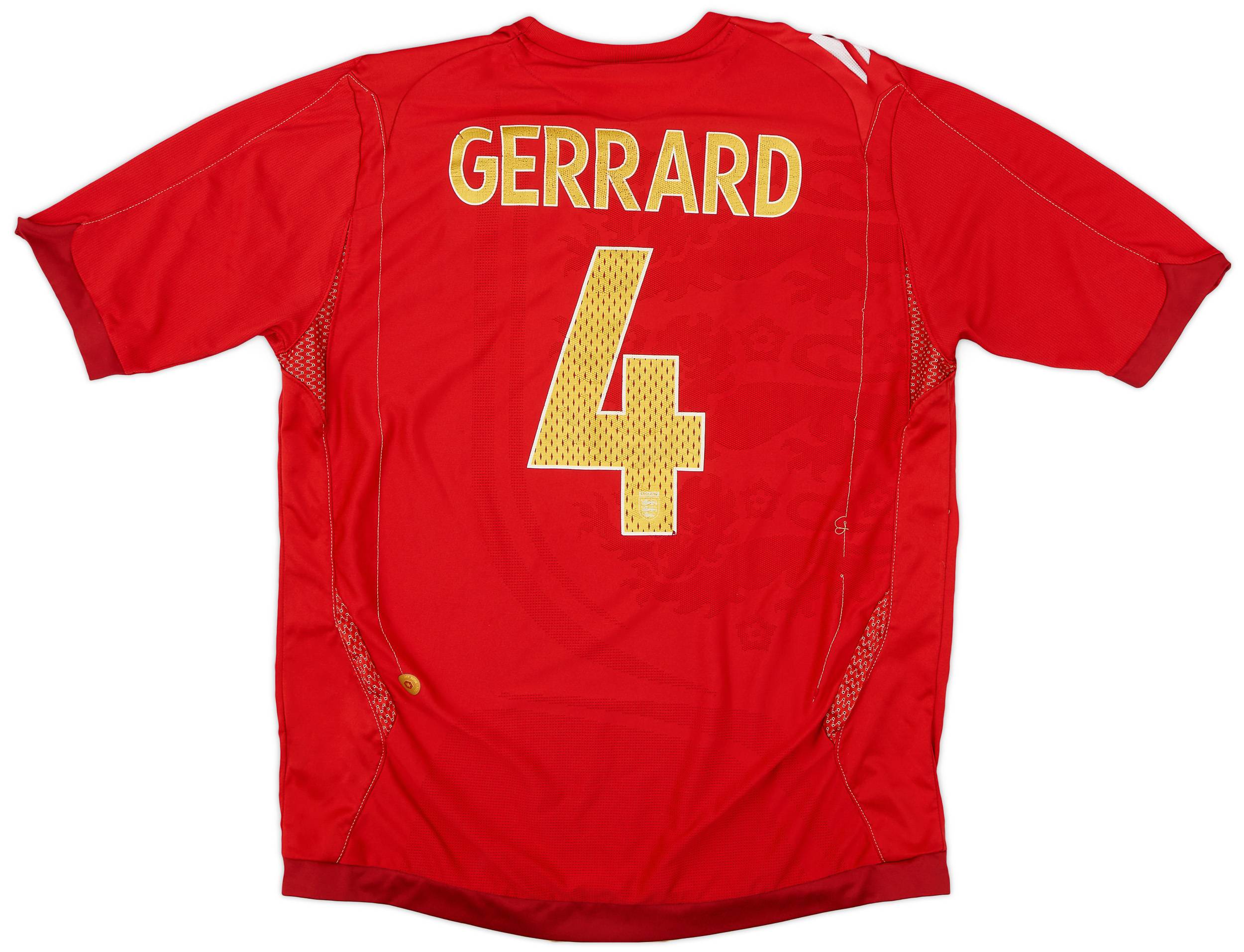 2006-08 England Away Shirt Gerrard #4 - 4/10 - (L)