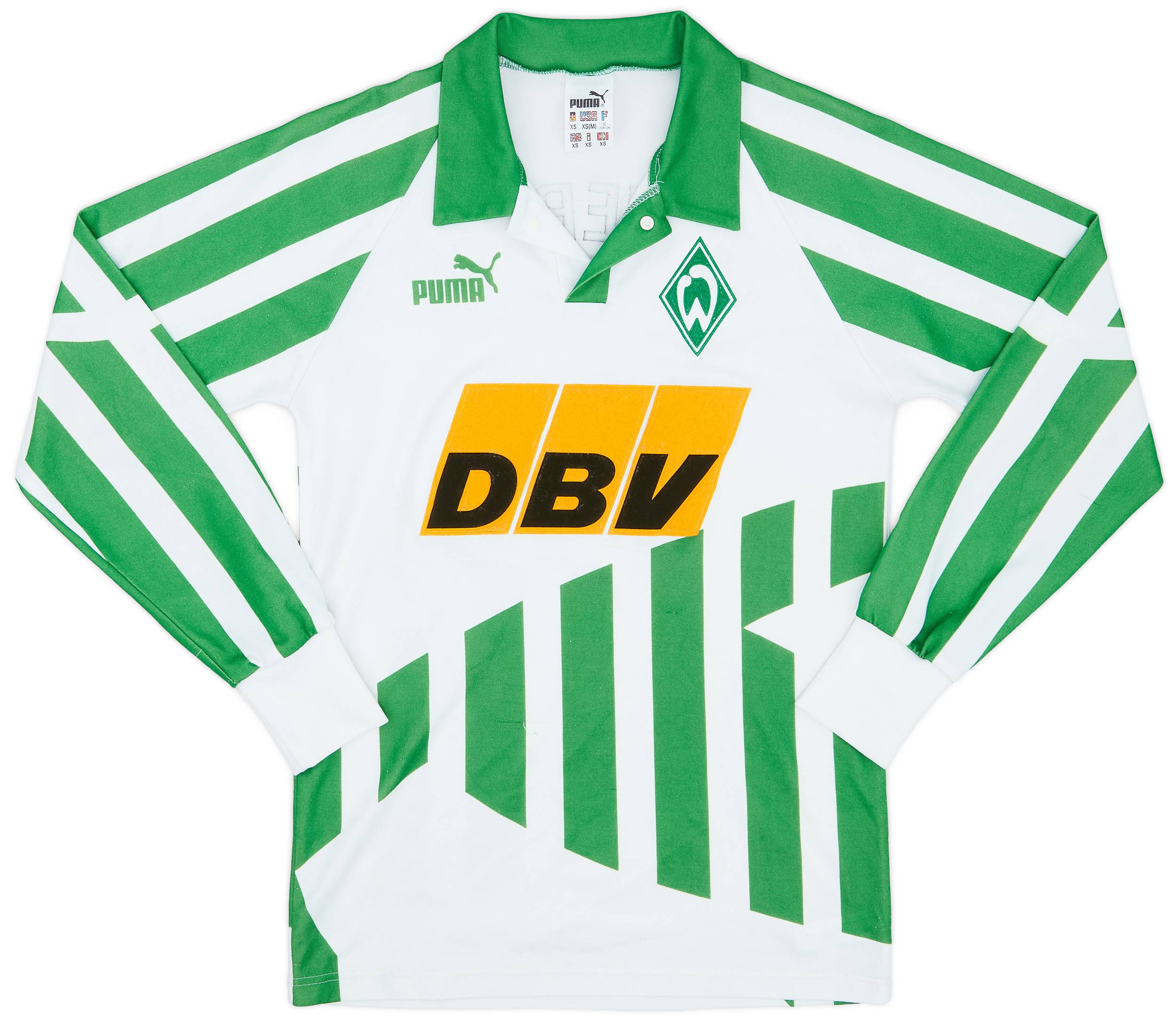 1994-95 Werder Bremen Home L/S Shirt - 7/10 - (XS)
