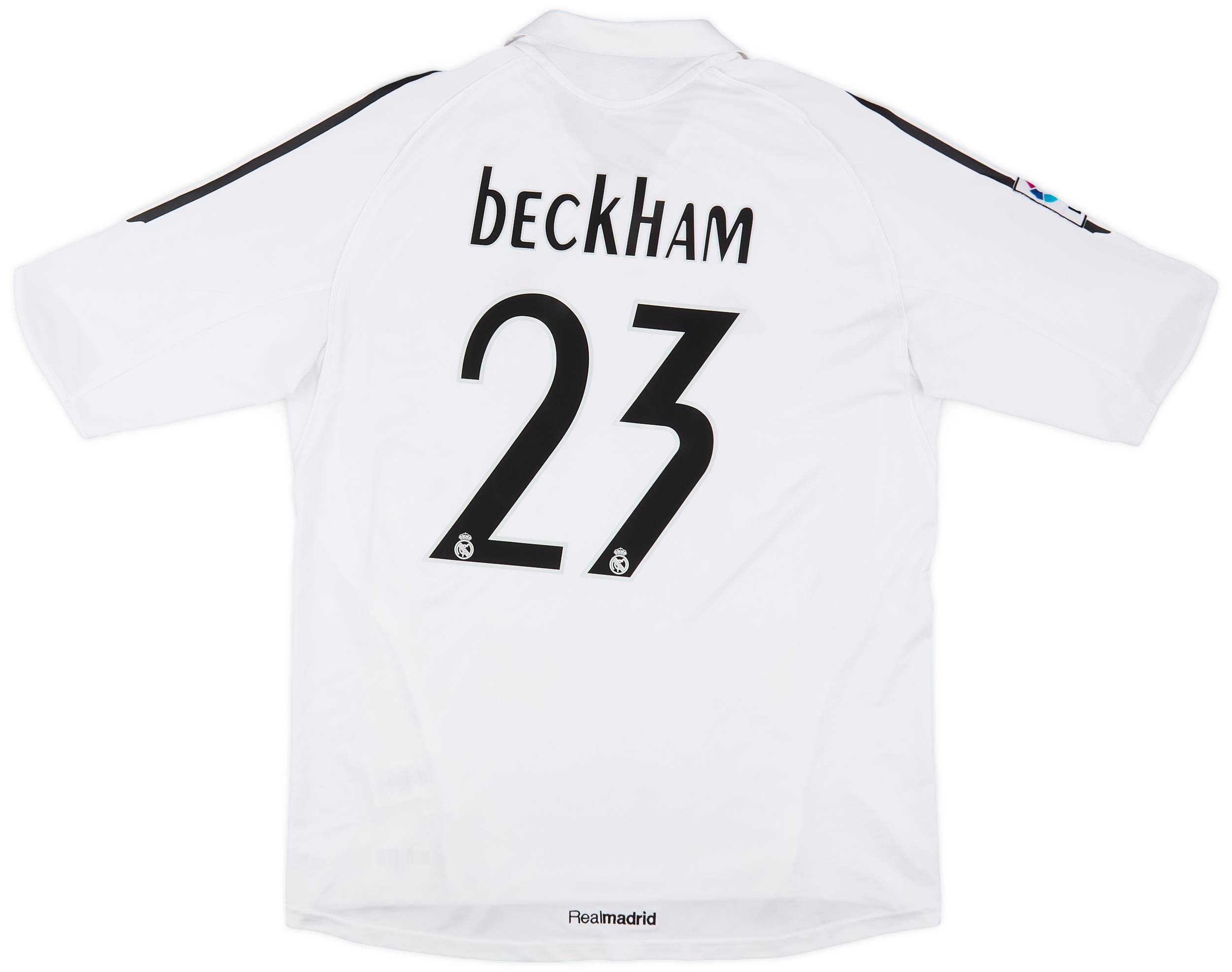2005-06 Real Madrid Home Shirt Beckham #23 - 7/10 - (XL)
