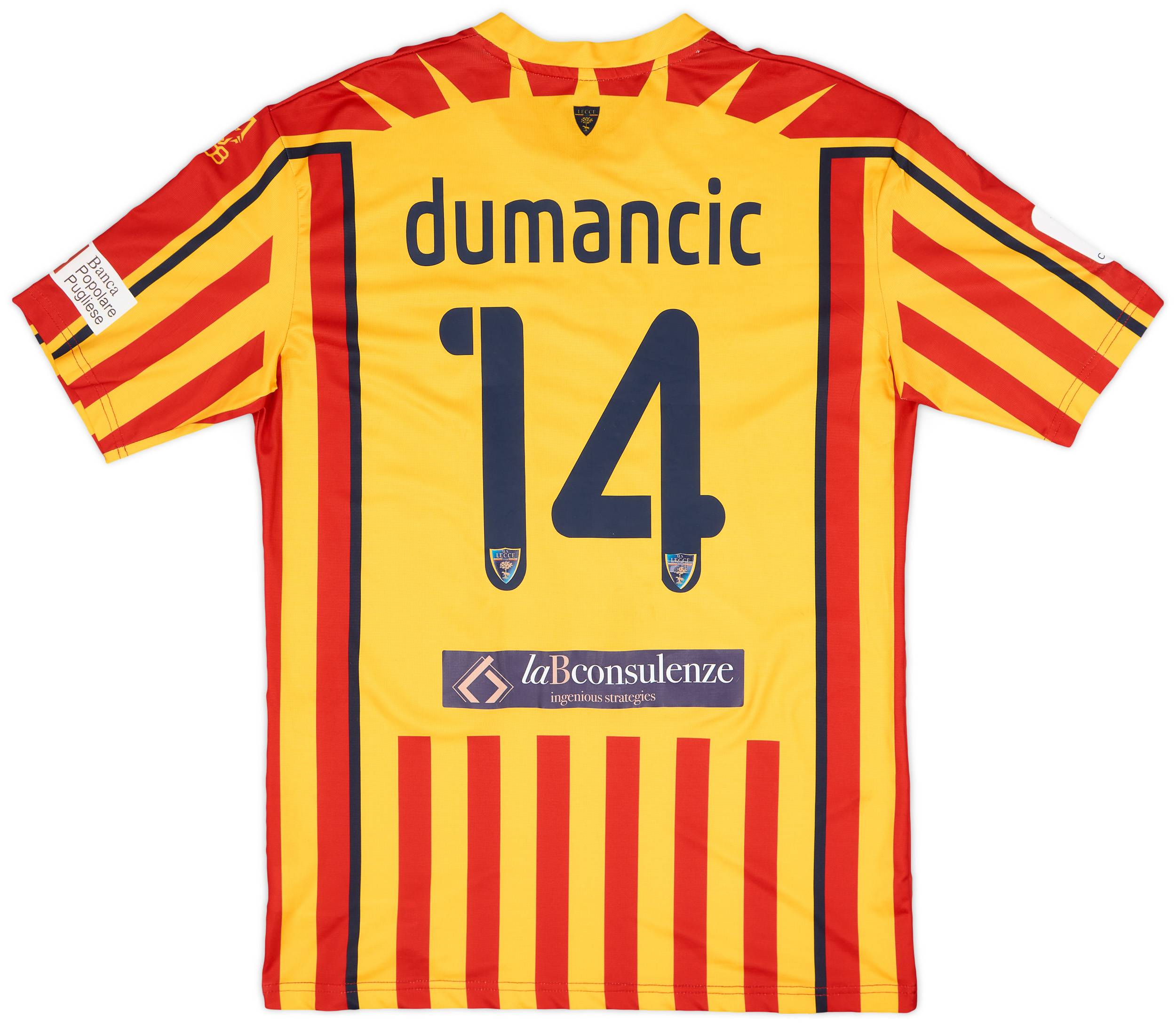 2019-20 Lecce Home Shirt Dumancic #14 - 7/10 - (XL)