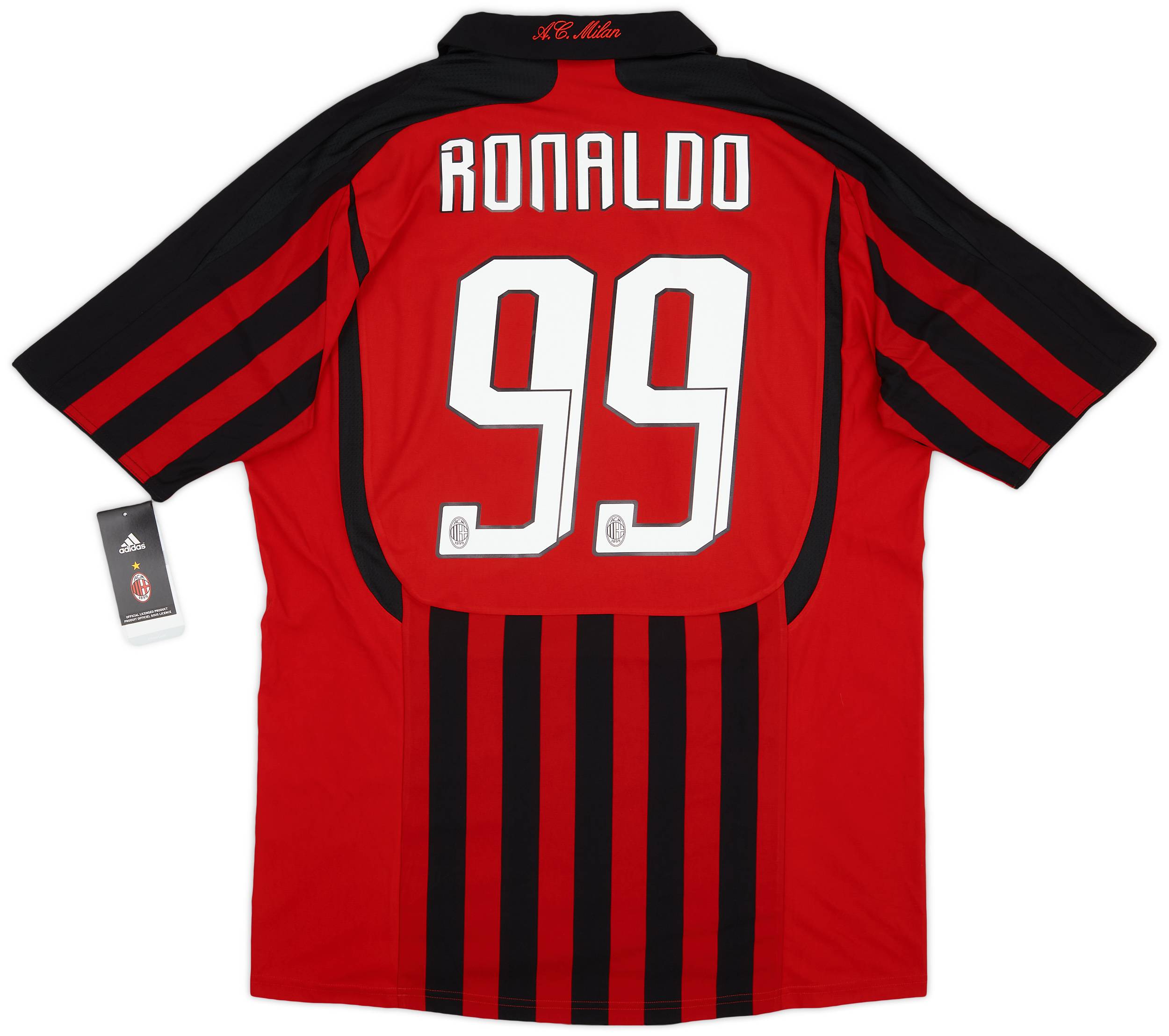 2007-08 AC Milan Home Shirt Ronaldo #99 (L)