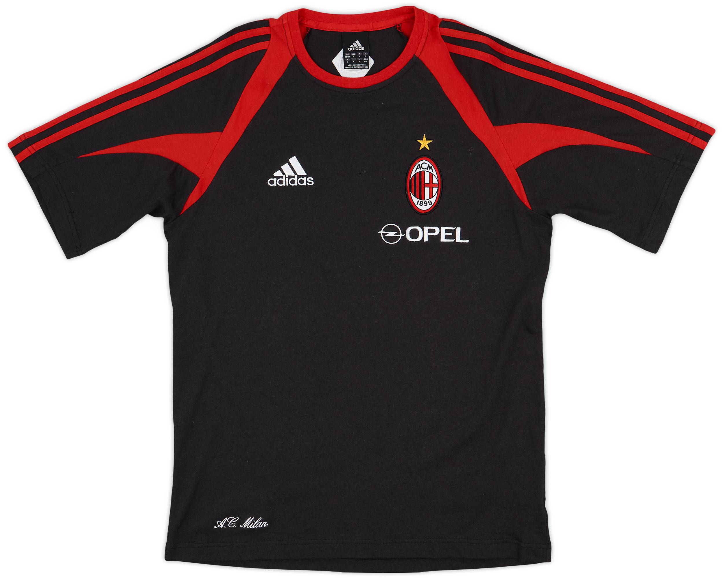 2004-05 AC Milan adidas Cotton Tee - 8/10 - (M)