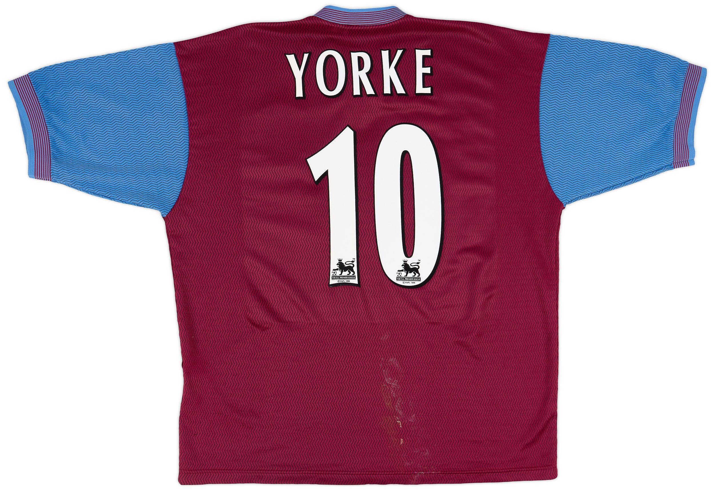 1997-98 Aston Villa Home Shirt Yorke #10 - 7/10 - (XL)