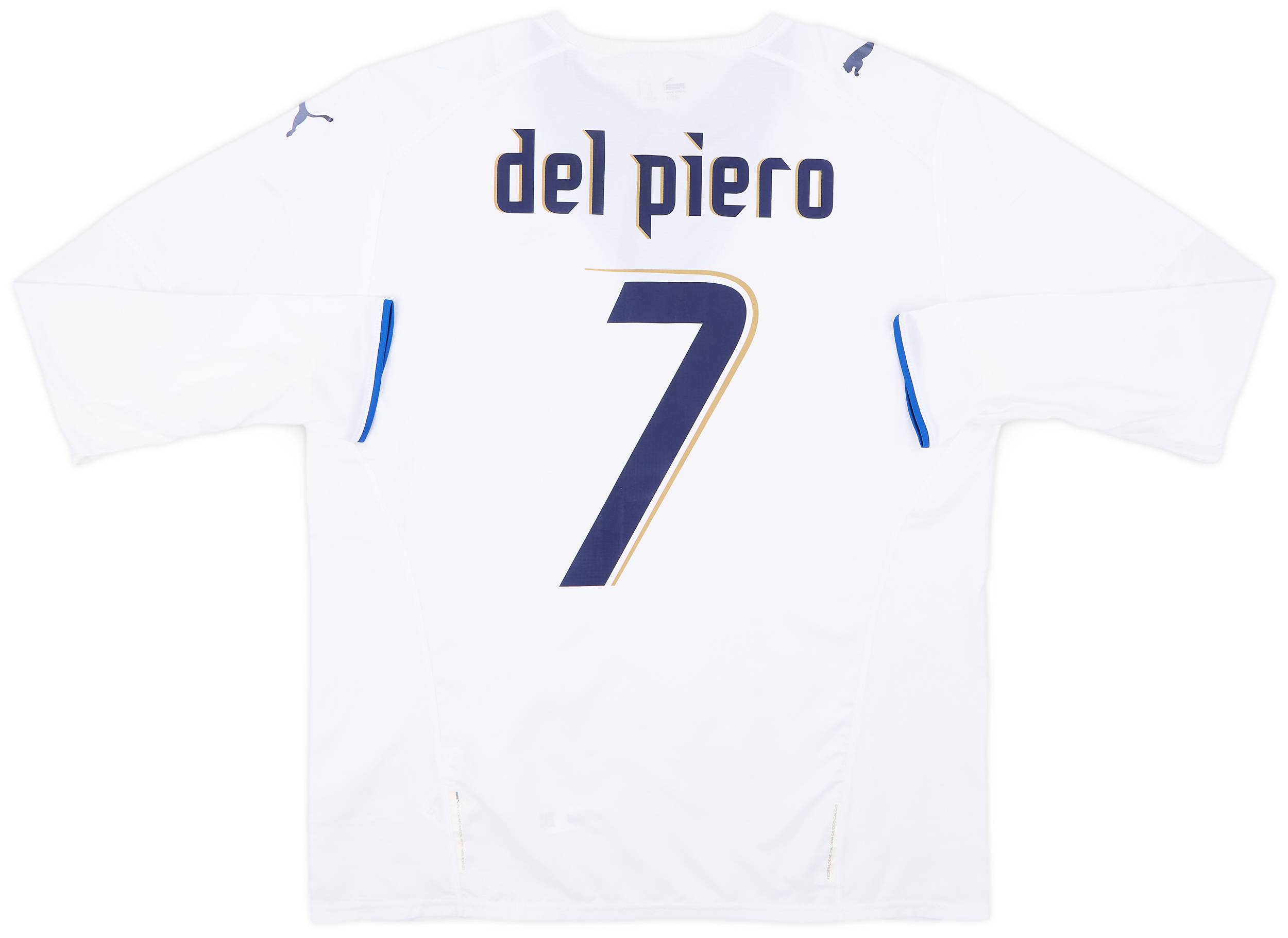 2006 Italy Away L/S Shirt Del Piero #7 (L)
