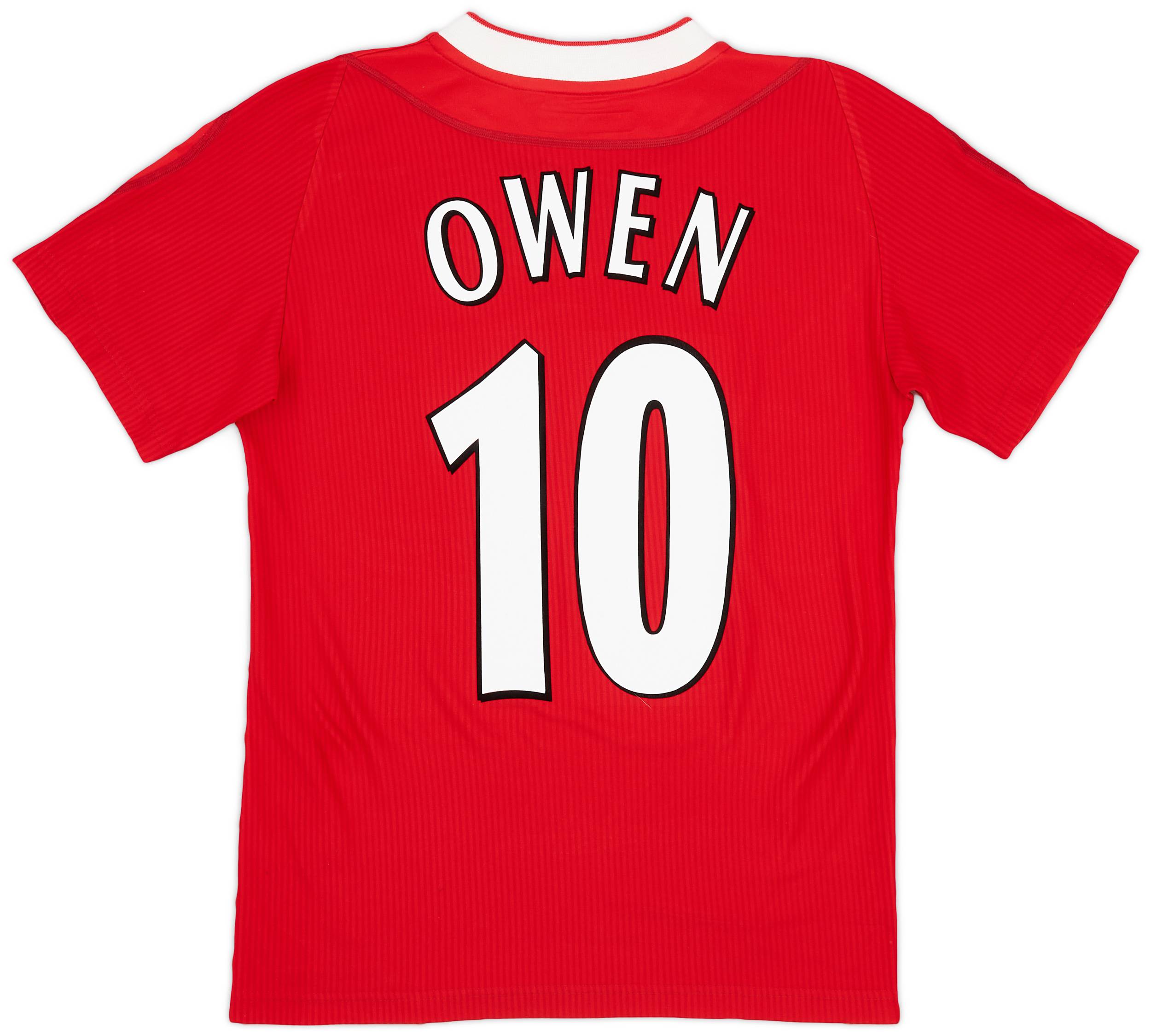 2002-04 Liverpool Home Shirt Owen #10 - 9/10 - (XL.Boys)