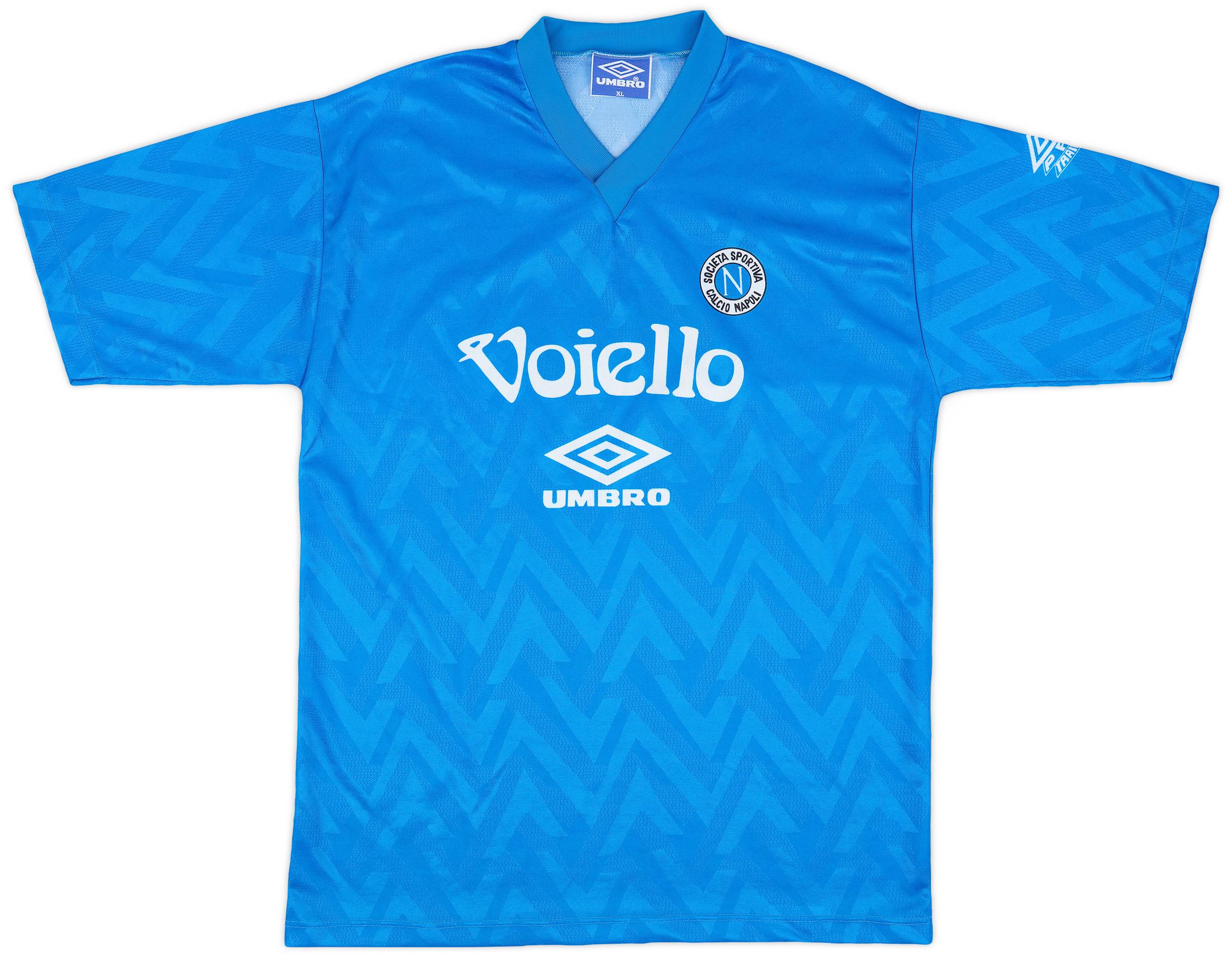1991-92 Napoli Umbro Training Shirt - 9/10 - (XL)