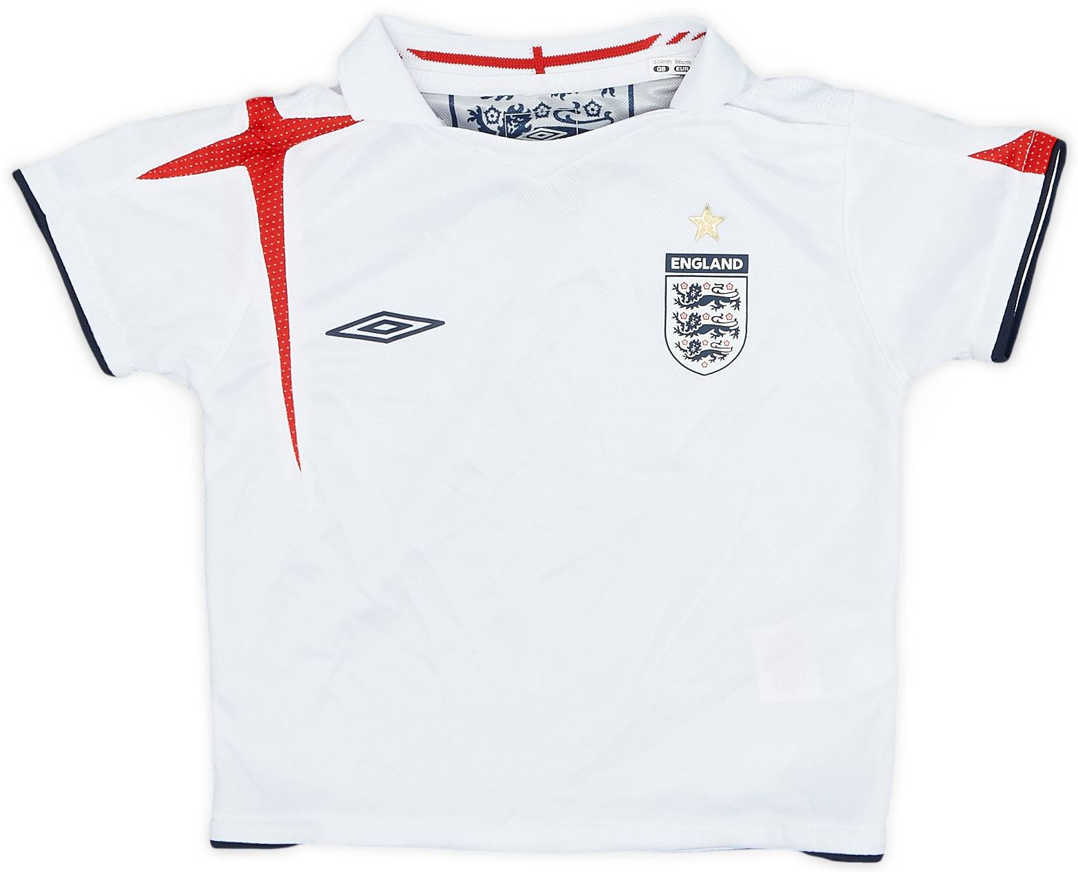 2005-07 England Home Shirt - 9/10 - (18-24 Months)