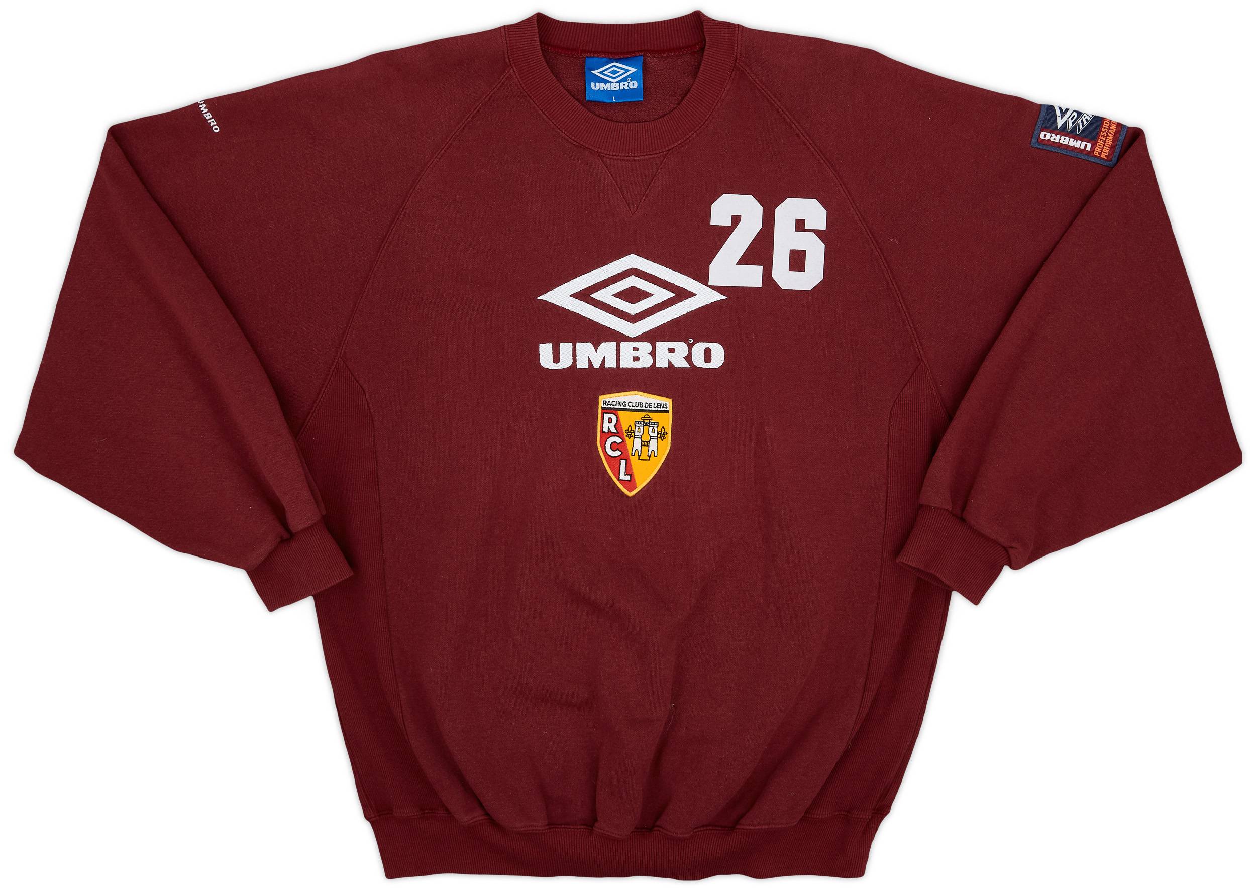 1996-97 Lens Umbro Player Issue Sweat Top #26 - 9/10 - (L)