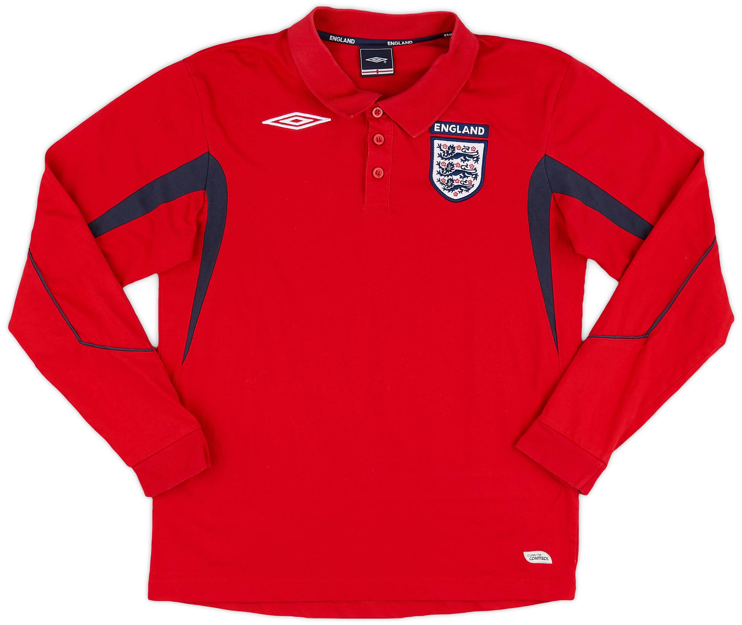 2002-04 England Umbro L/S Polo Shirt - 9/10 - (M)