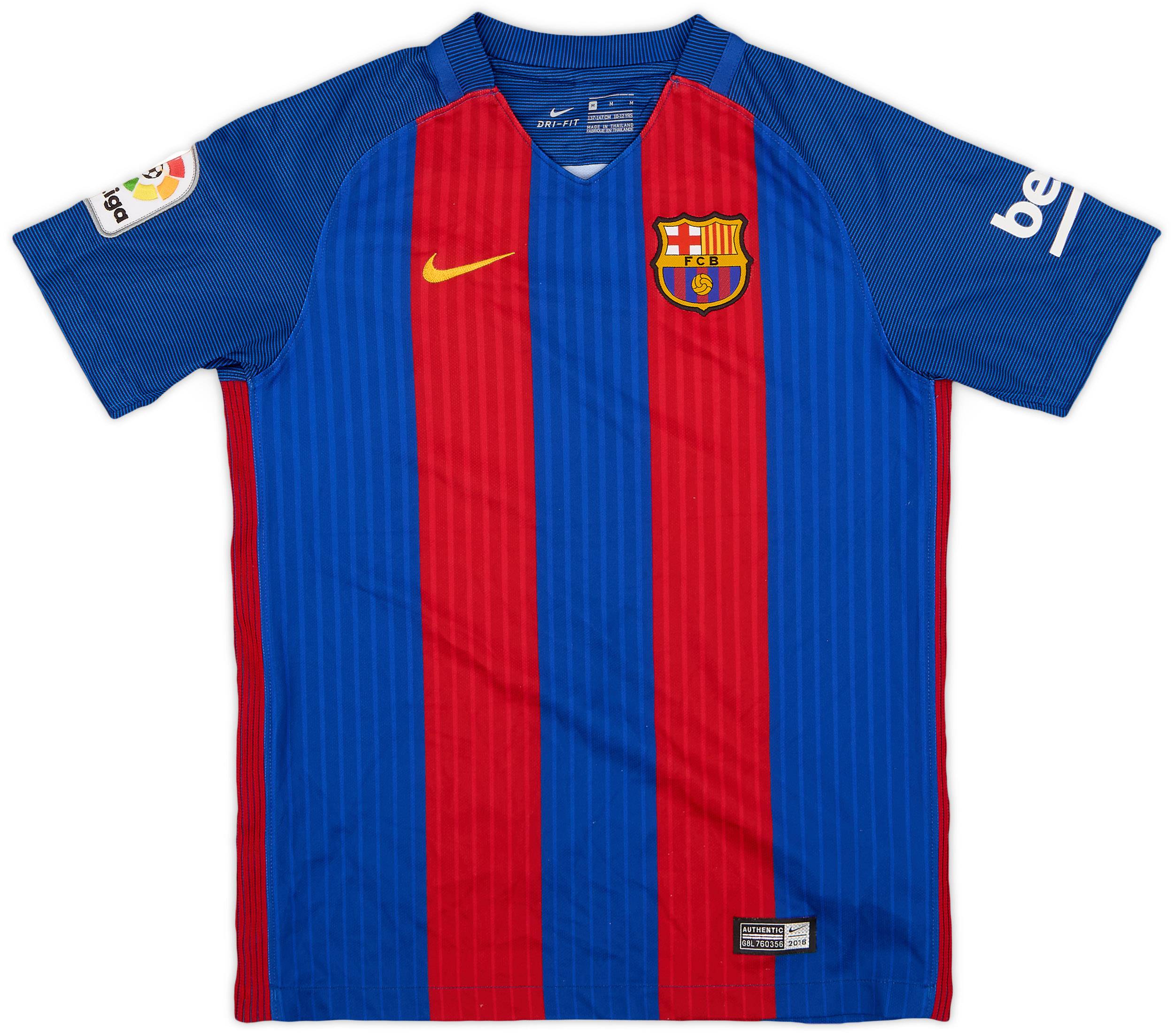 2016-17 Barcelona Home Shirt - 8/10 - (M.Boys)
