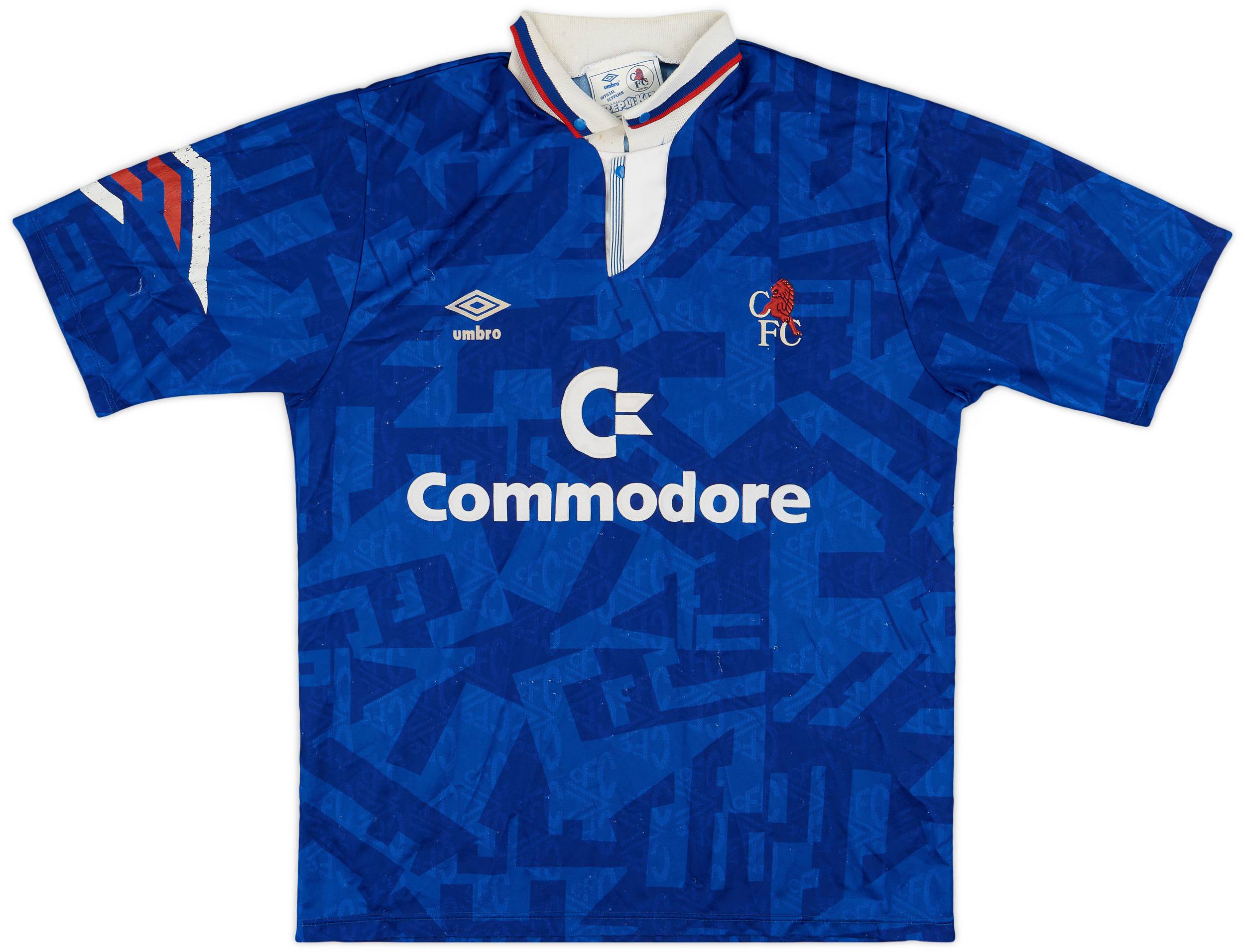 1991-93 Chelsea Home Shirt - 7/10 - (L)