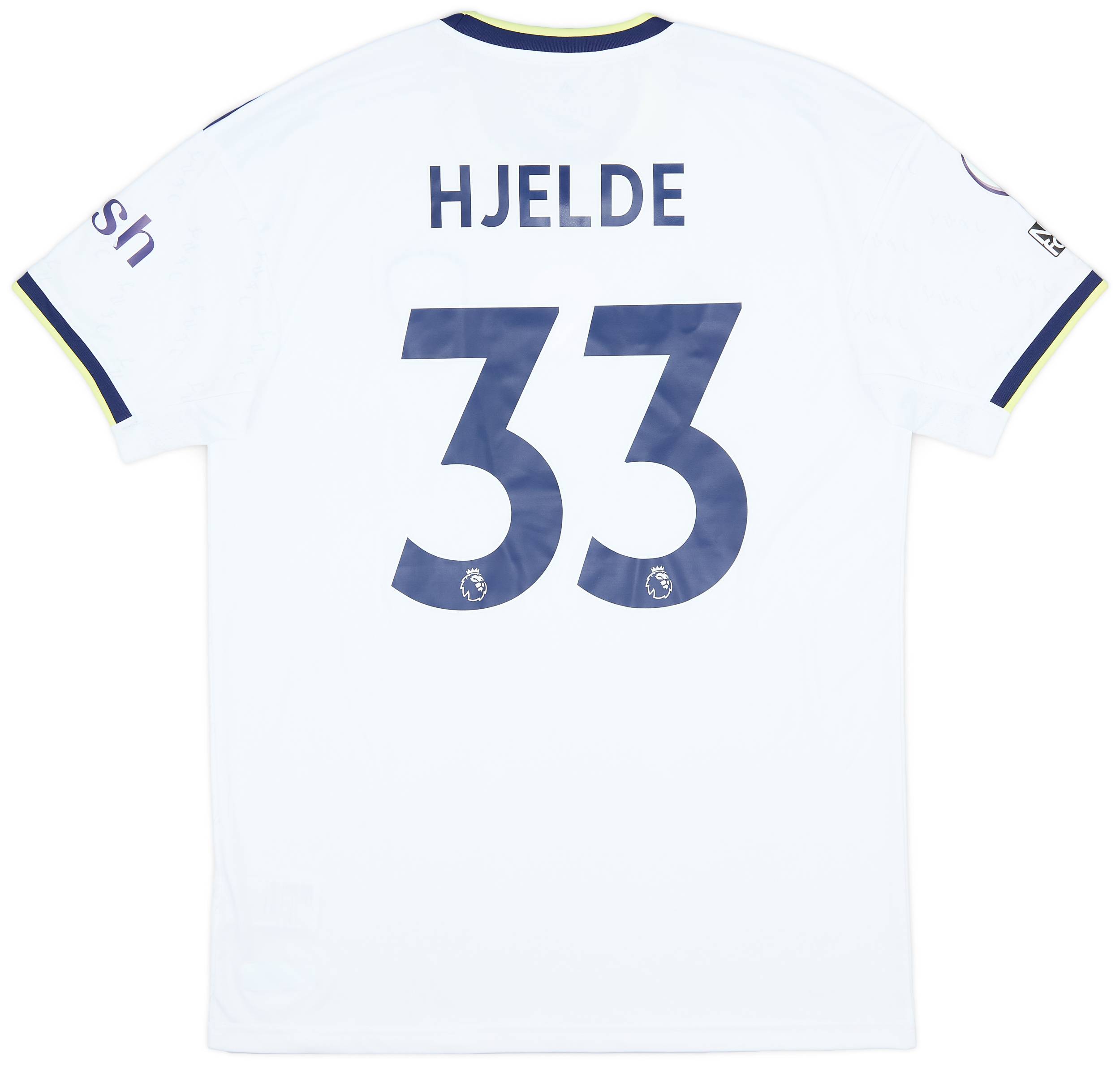 2022-23 Leeds Match Issue Home Shirt Hjelde #33