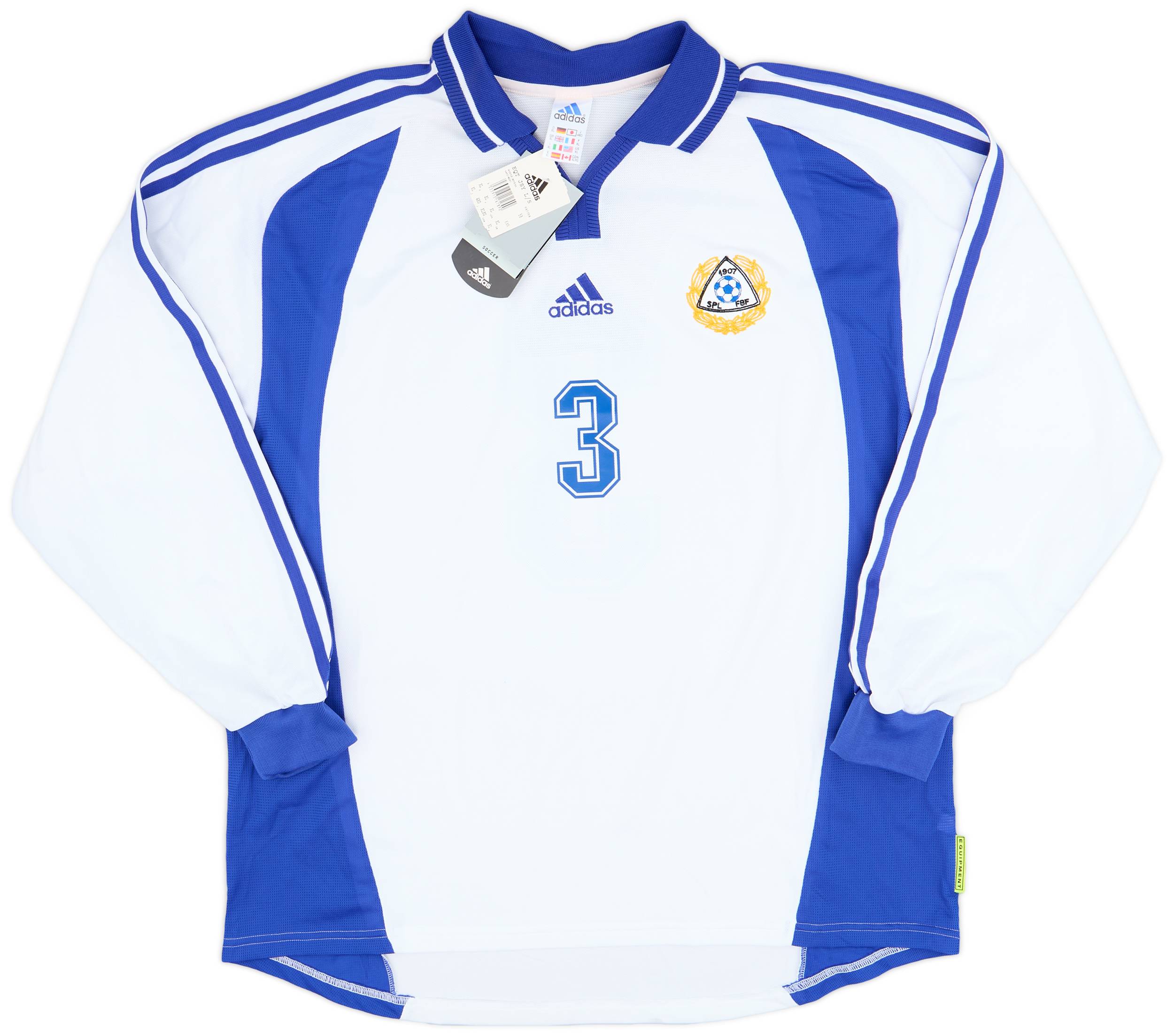 2000-02 Finland Player Issue Home L/S Shirt #3 (XL)
