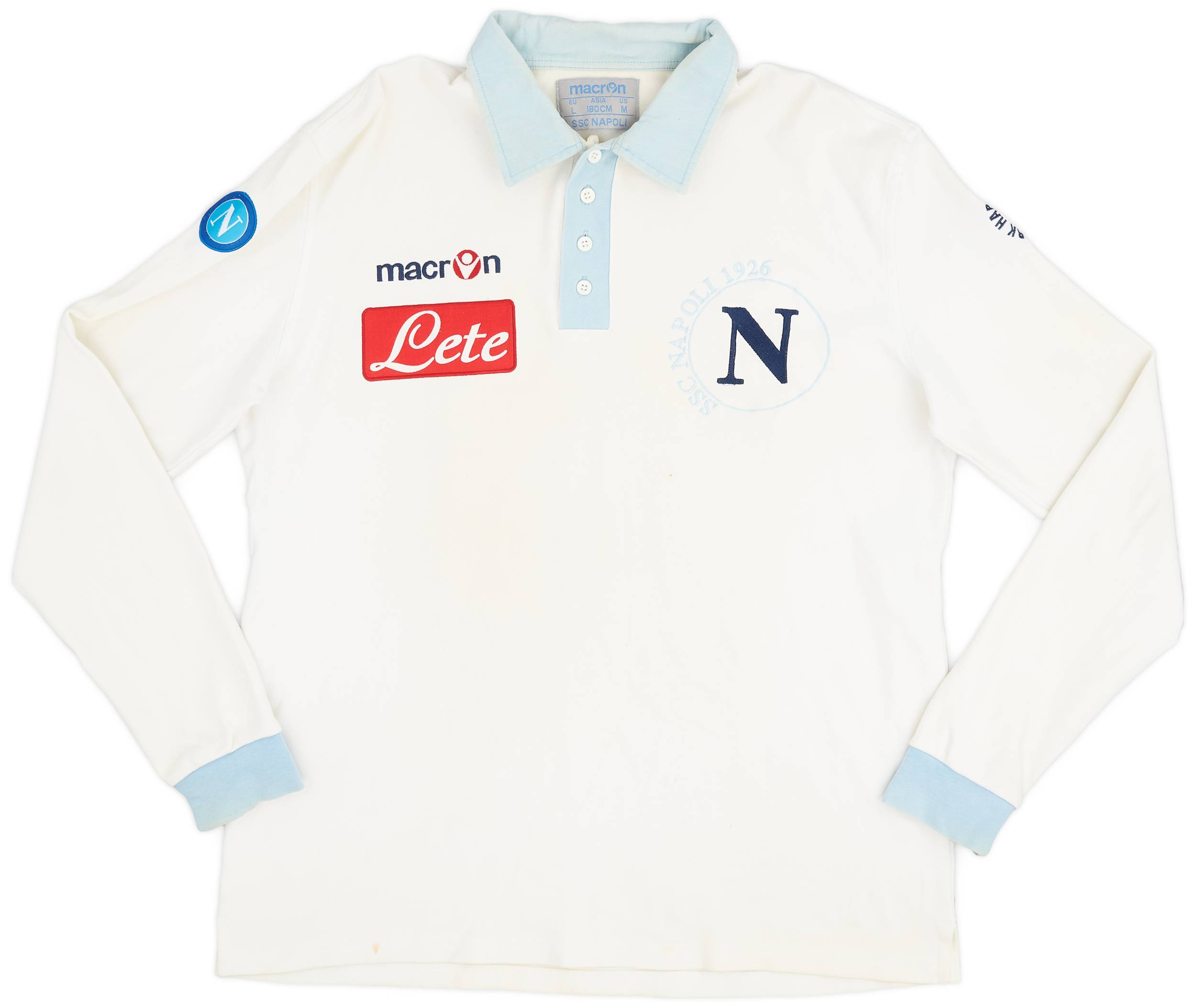 2009-10 Napoli Macron Leisure L/S Polo Shirt - 6/10 - (L)