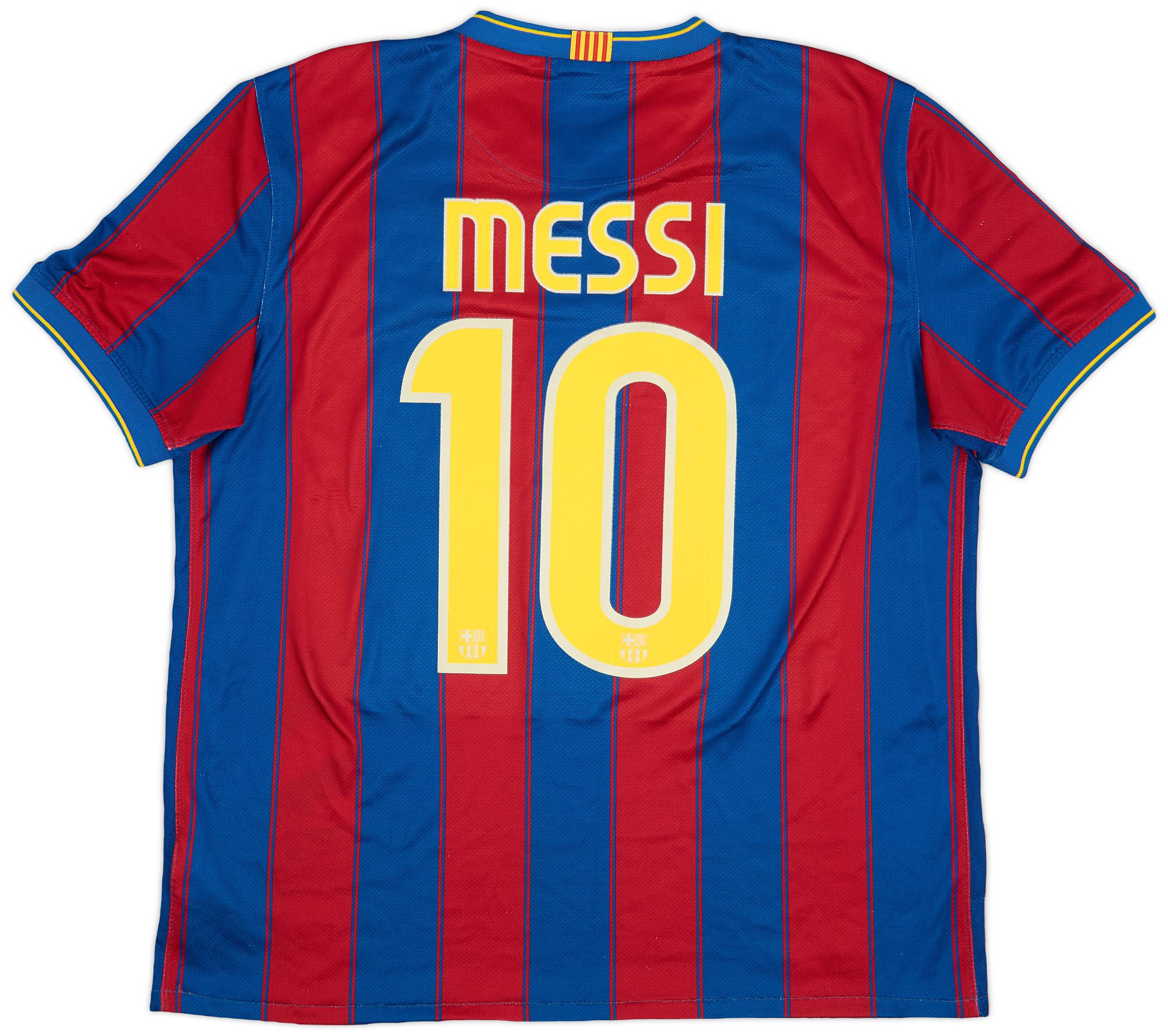 2009-10 Barcelona Home Shirt Messi #10 - 7/10 - (XL)