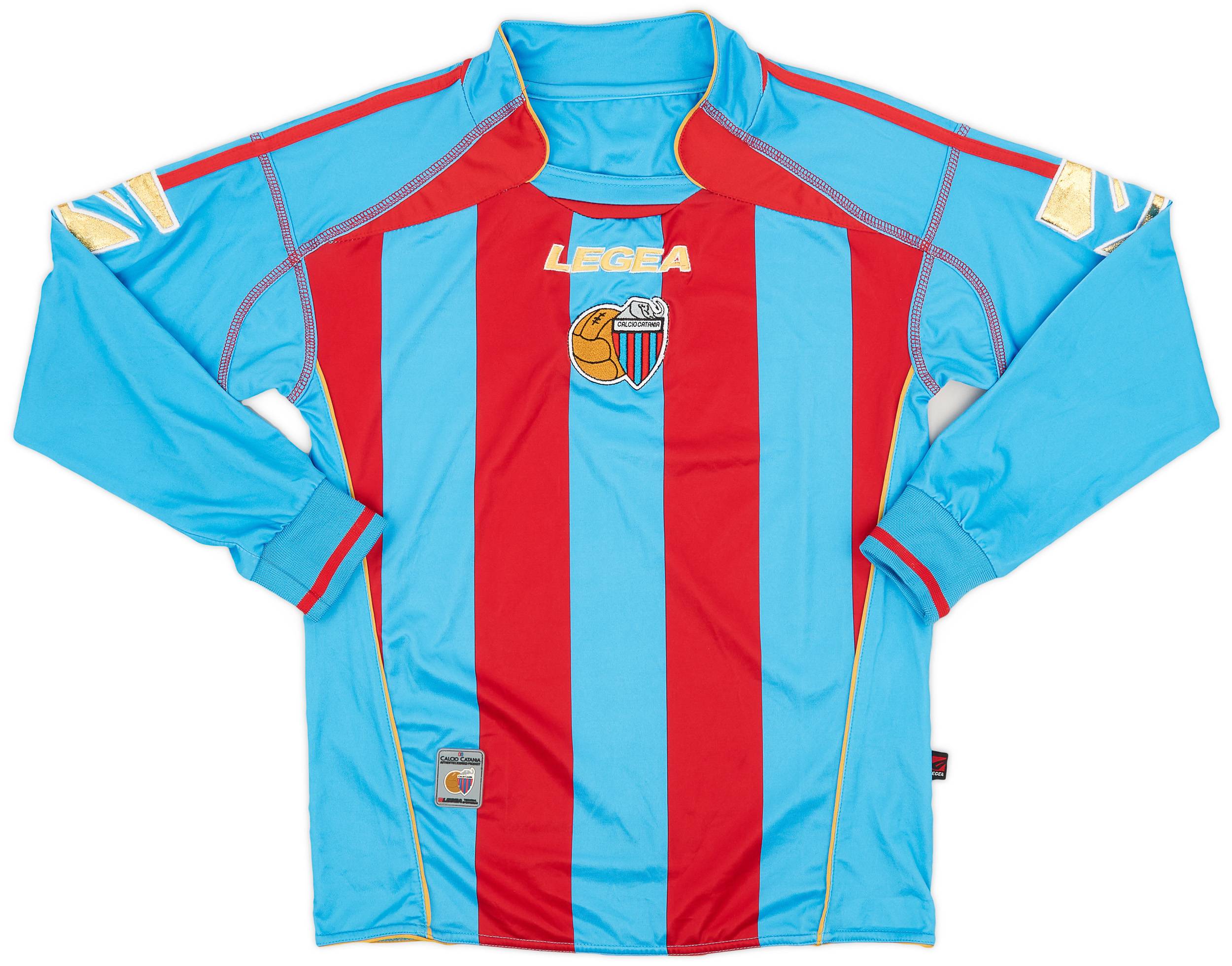 2007-08 Catania Home L/S Shirt - 8/10 - (XL.Boys)