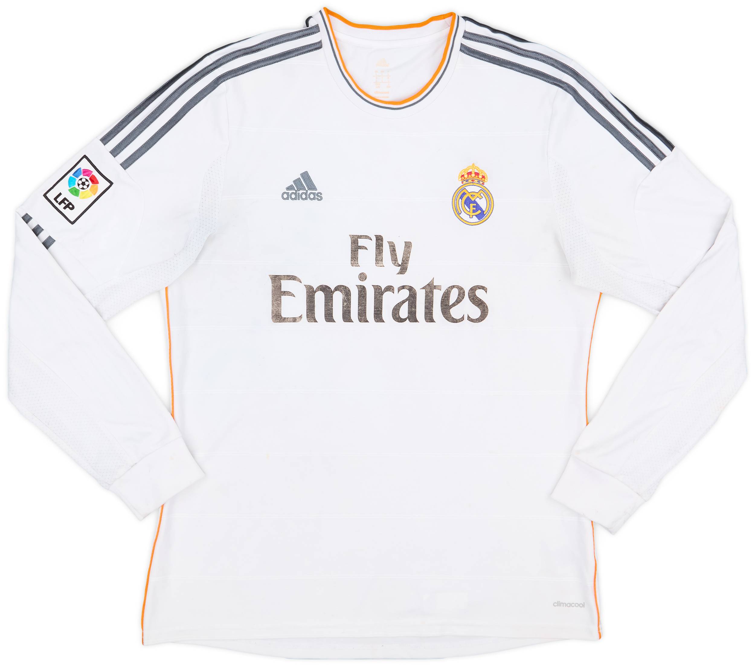 2013-14 Real Madrid Home L/S Shirt - 4/10 - (L)