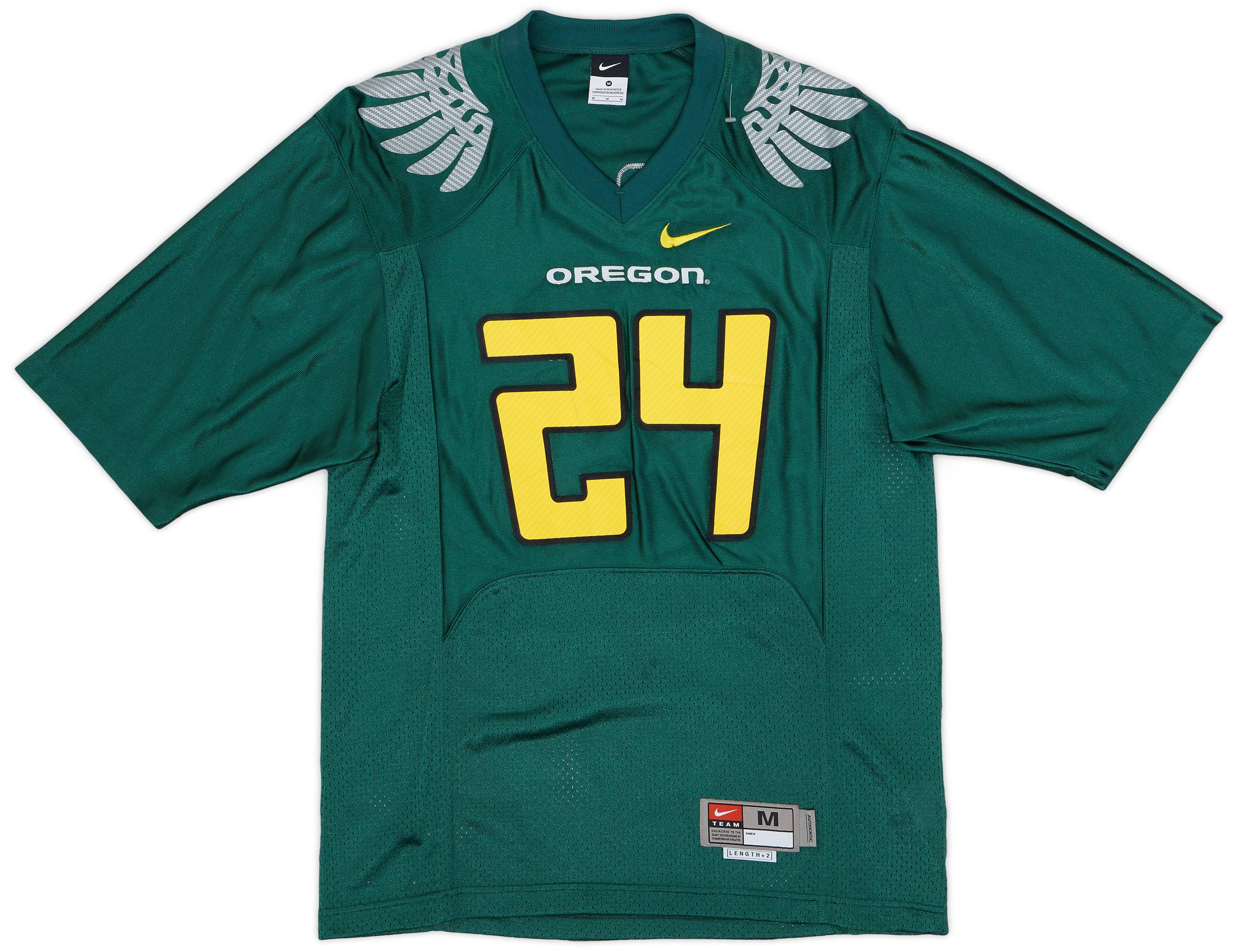 2010 11 Oregon Ducks Barner 24 Nike Home Jersey 8 10 M