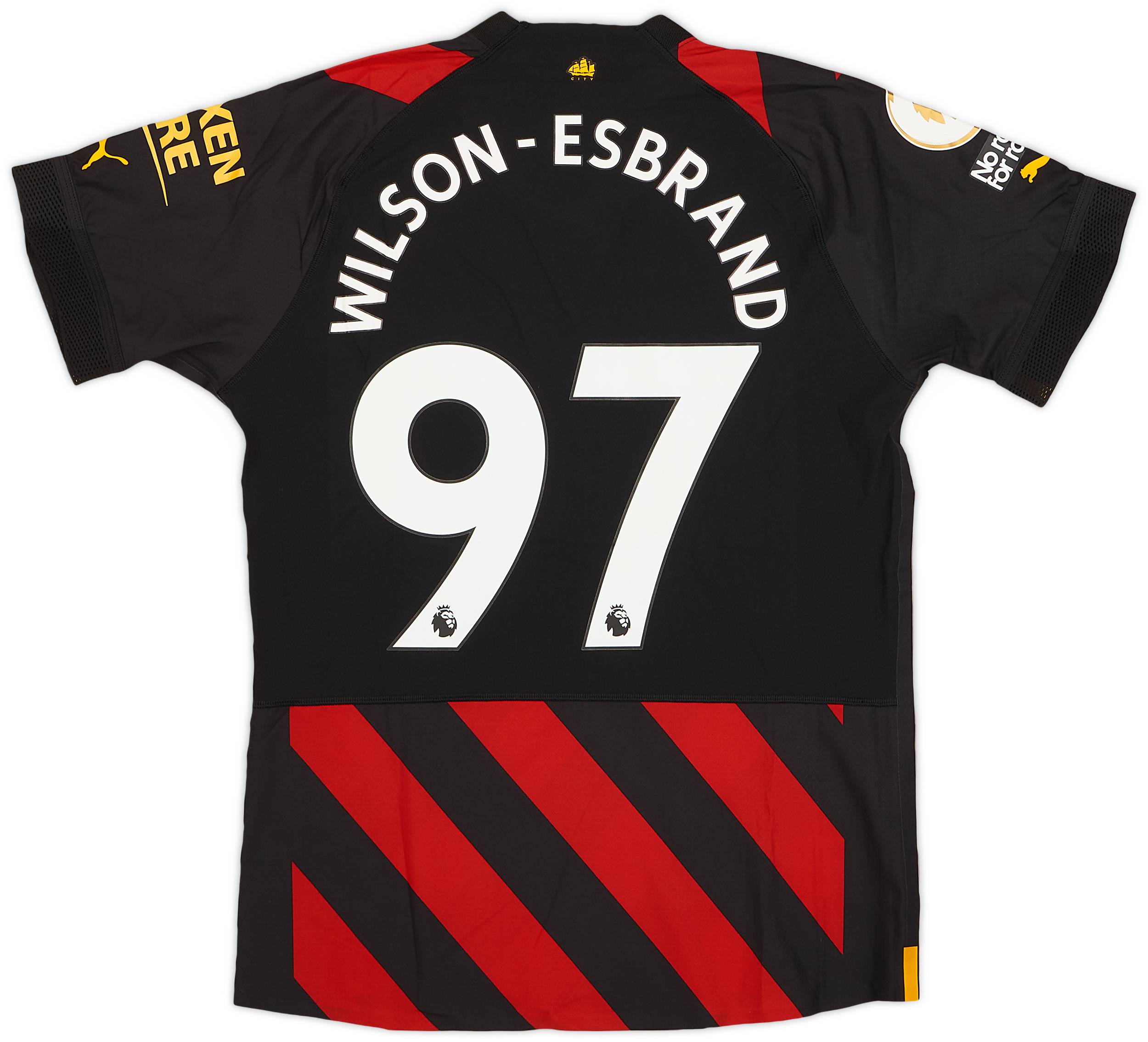 2022-23 Manchester City Match Issue Away Shirt Wilson-Esbrand #97