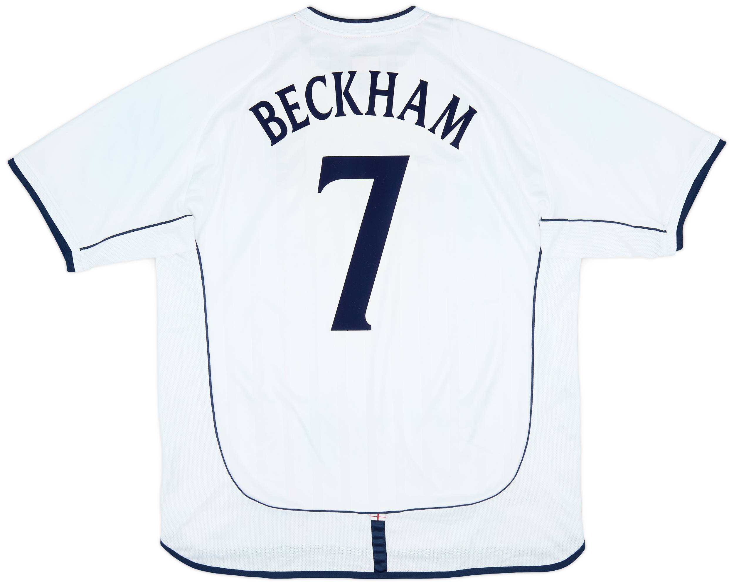 2001-03 England Home Shirt Beckham #7 - 8/10 - (XXL)
