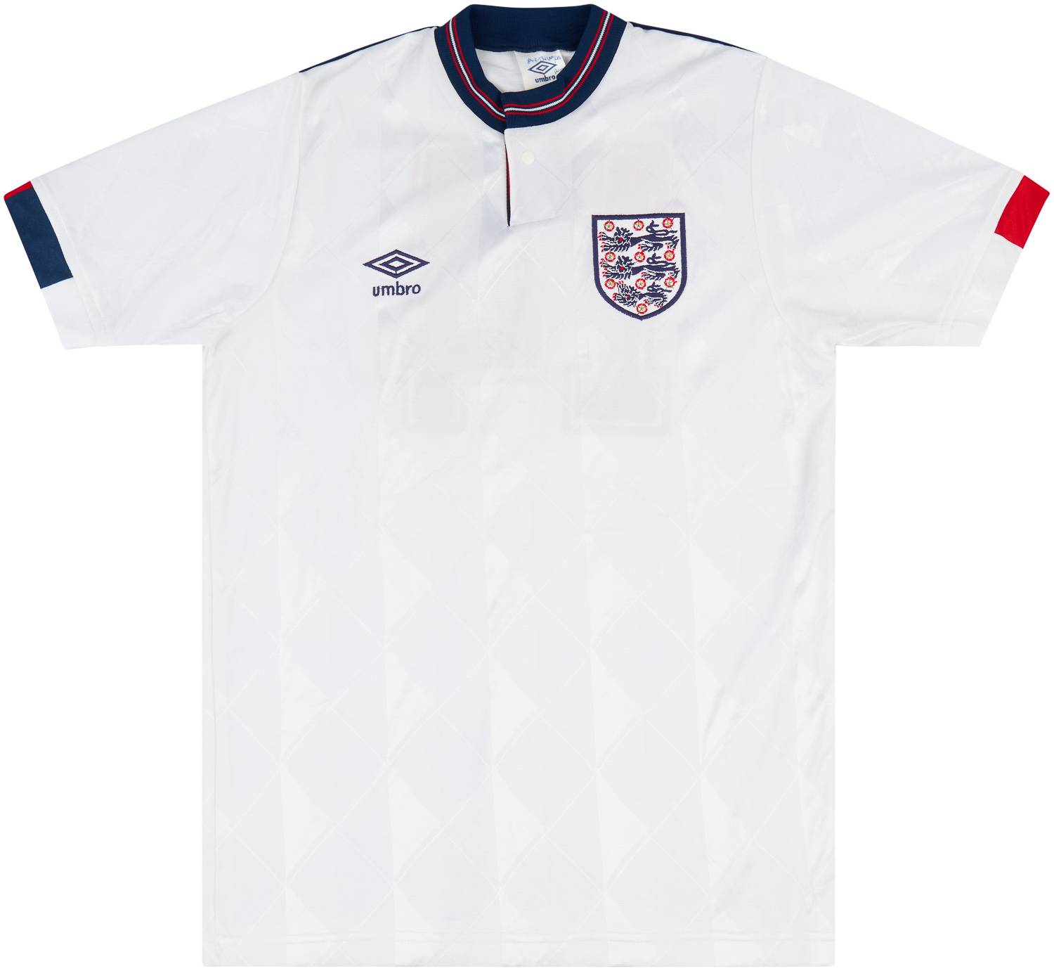 1989 England Match Issue Home Shirt #14 (Hodge) v Albania