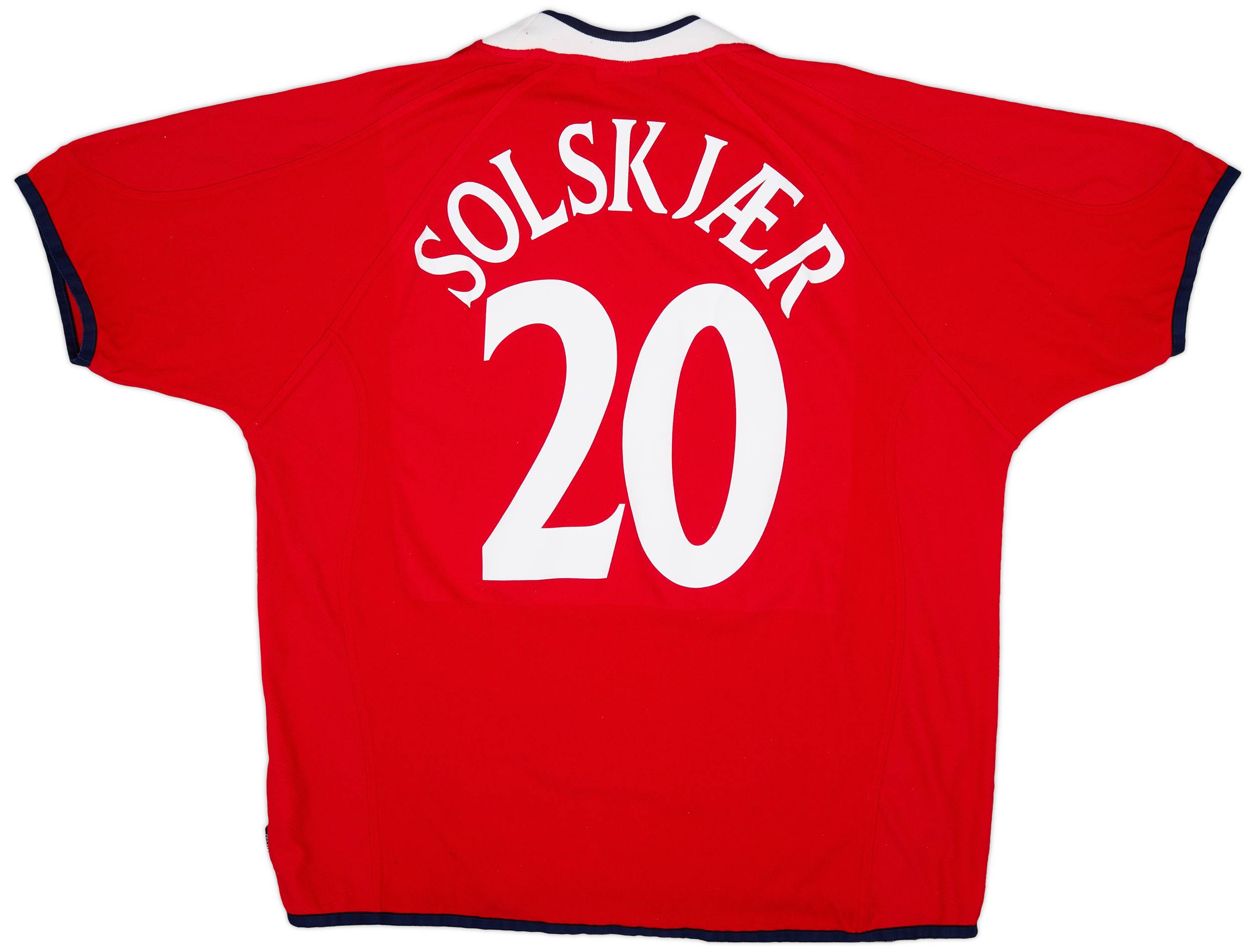 2000-02 Norway Home Shirt Solskjaer #20 - 7/10 - (XXL)